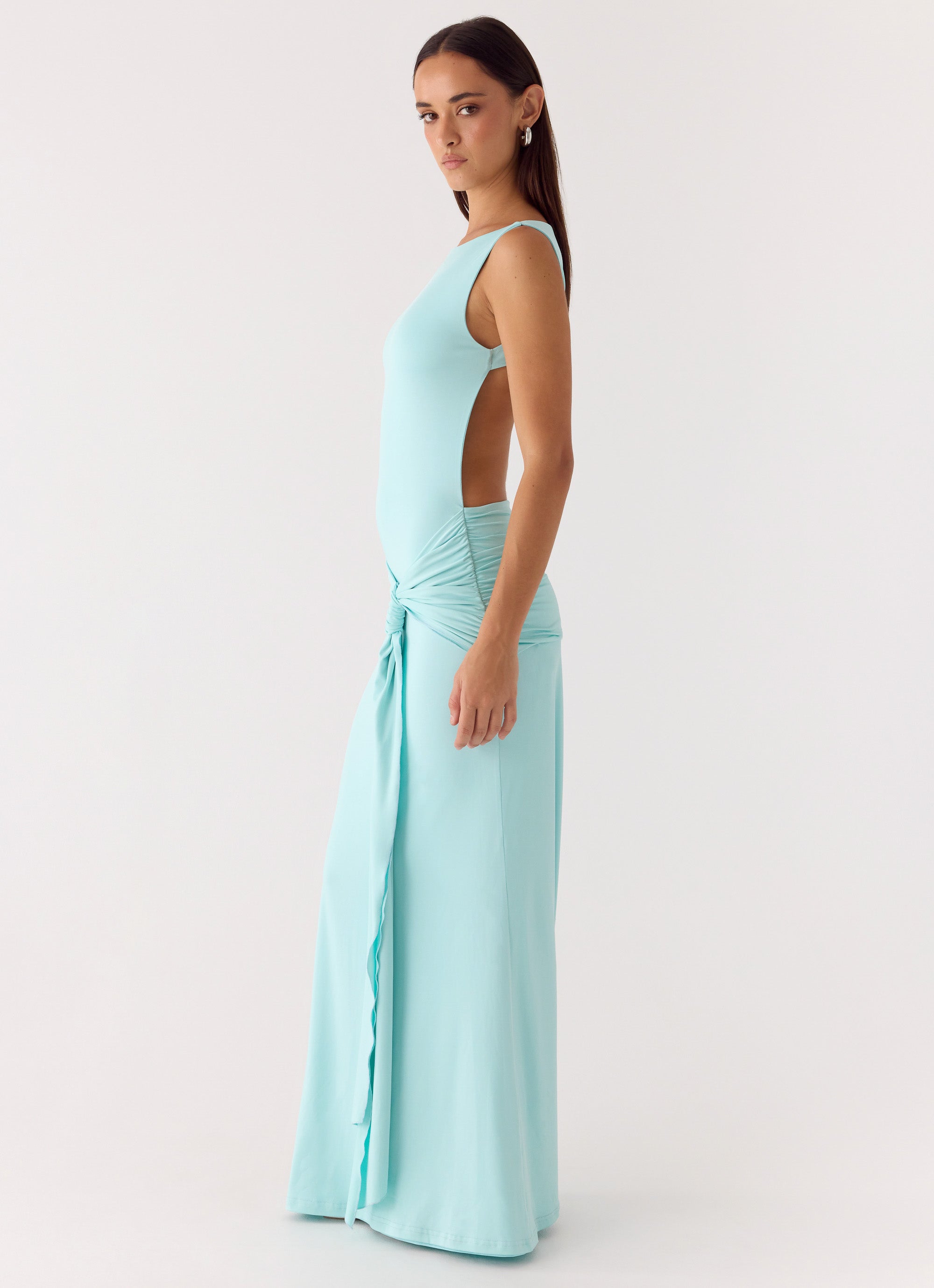 Fault Line Maxi Dress Aqua