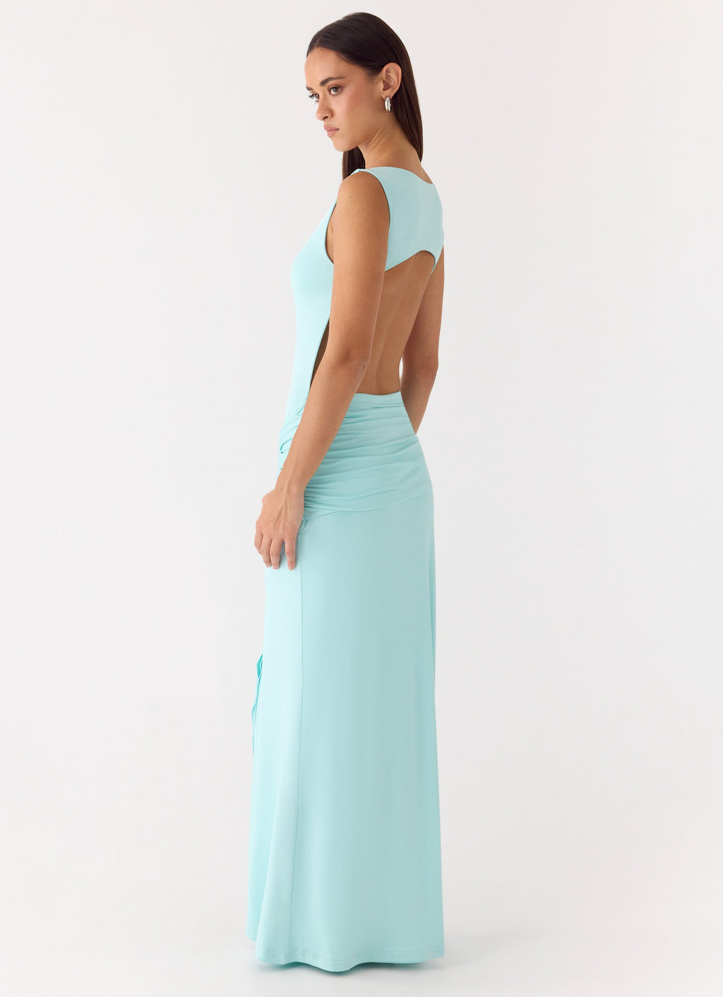 Fault Line Maxi Dress Aqua