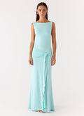 Fault Line Maxi Dress Aqua