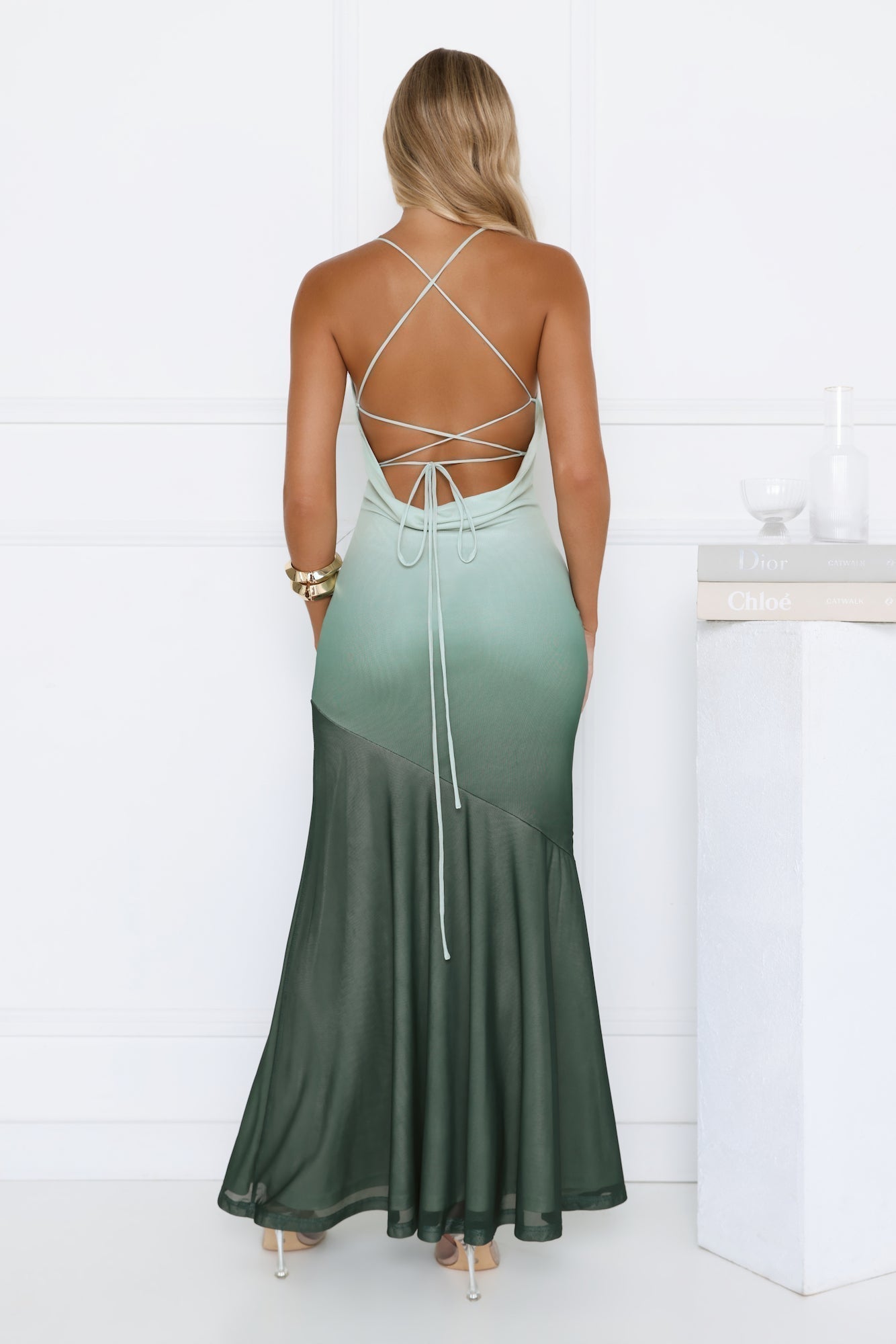 Fiora Ombre Maxi Dress Green