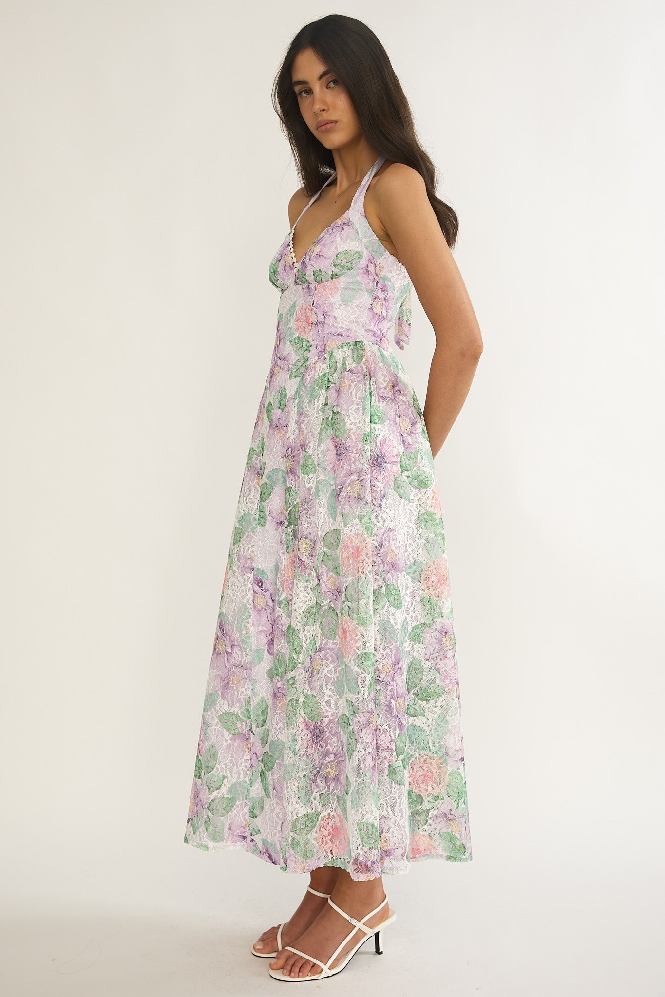 Florent Lace Maxi Dress Purple