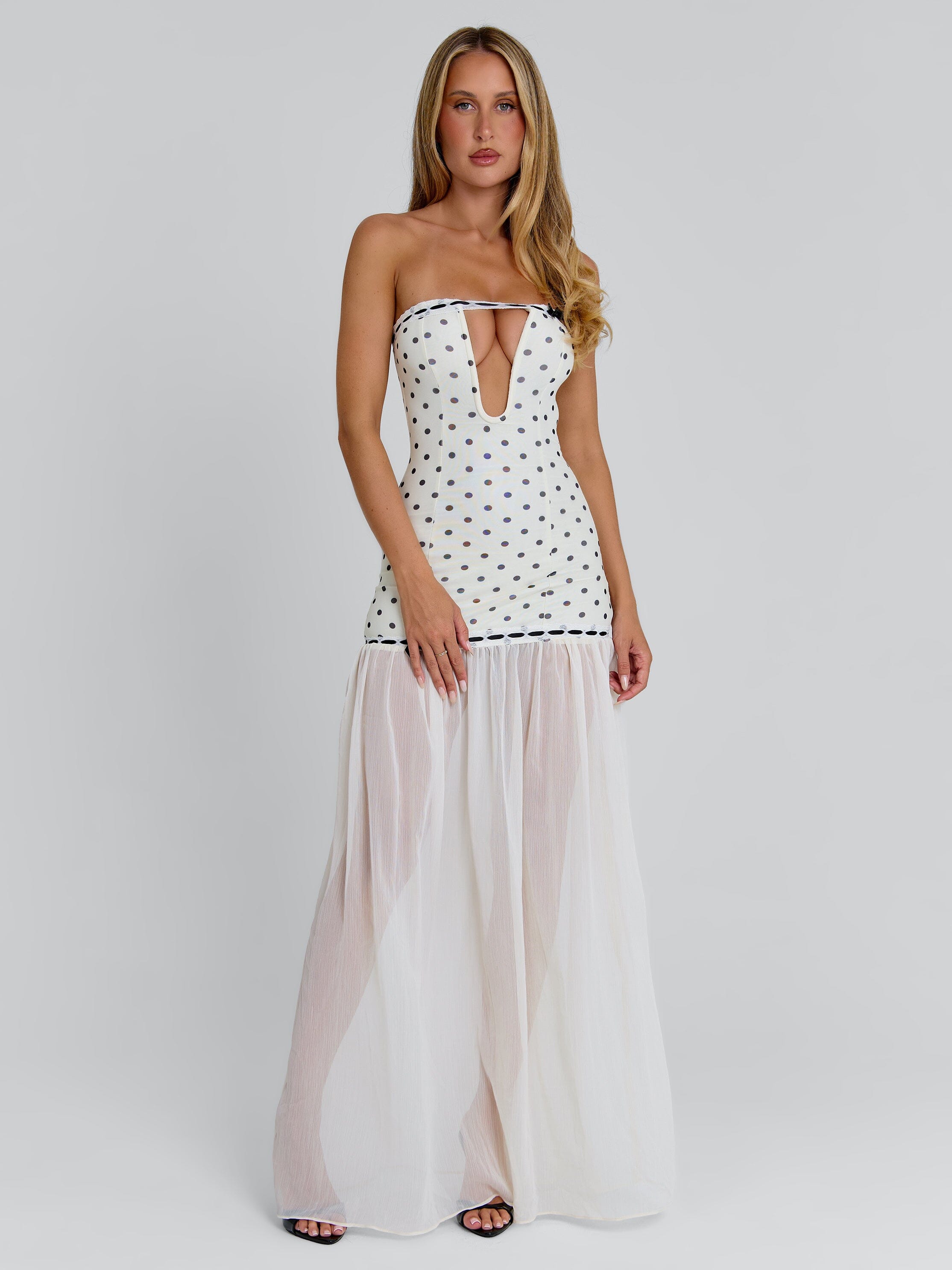 Giana Polka Maxi Dress