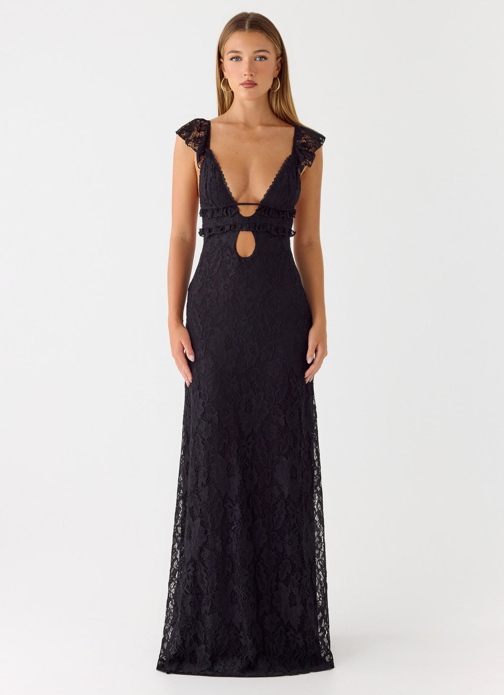 Giulia Lace Maxi Dress Black