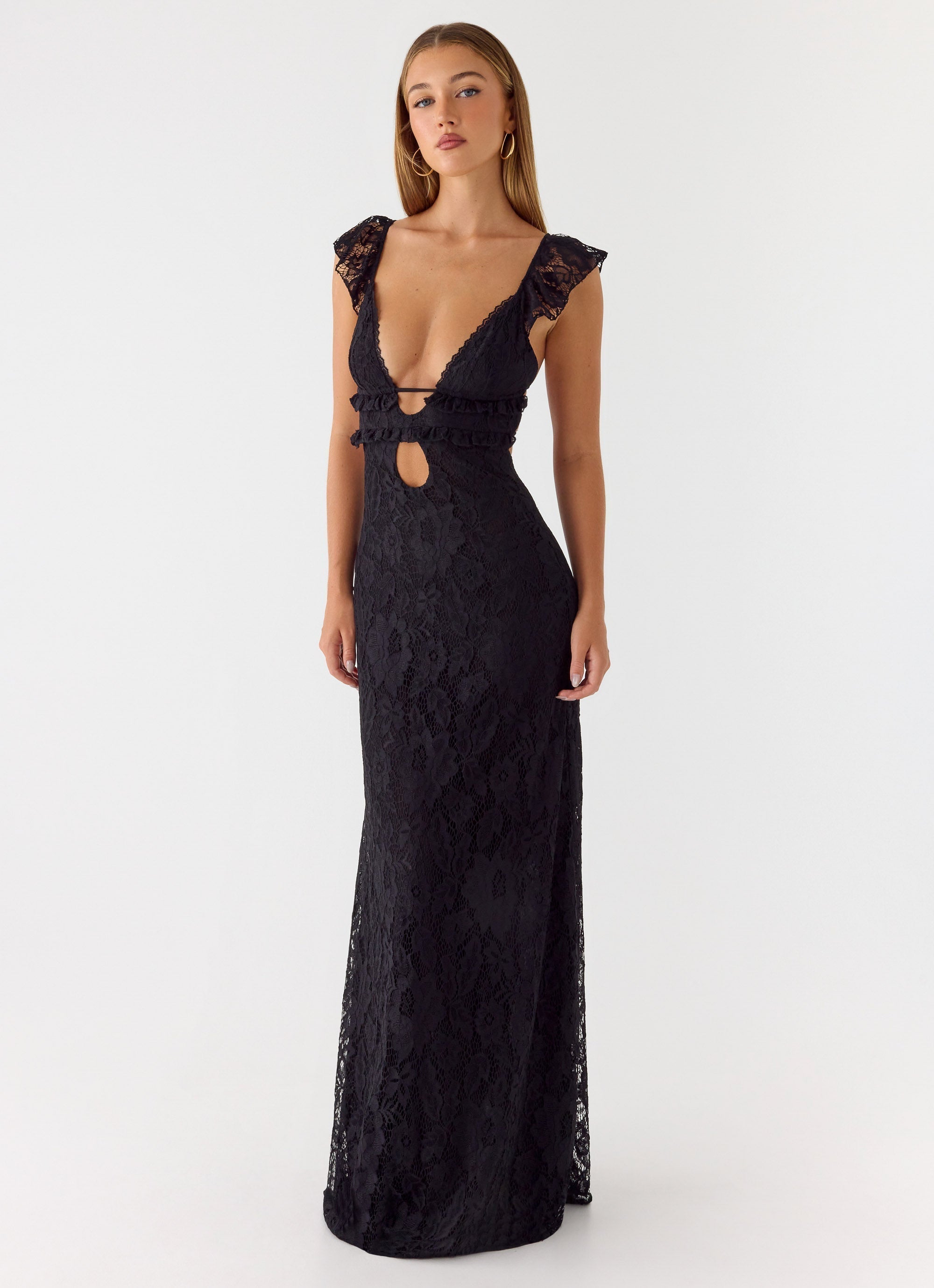 Giulia Lace Maxi Dress Black