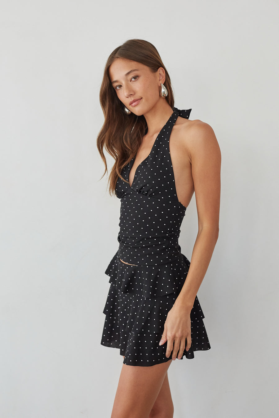 Gracie Polka Dot Halter Top