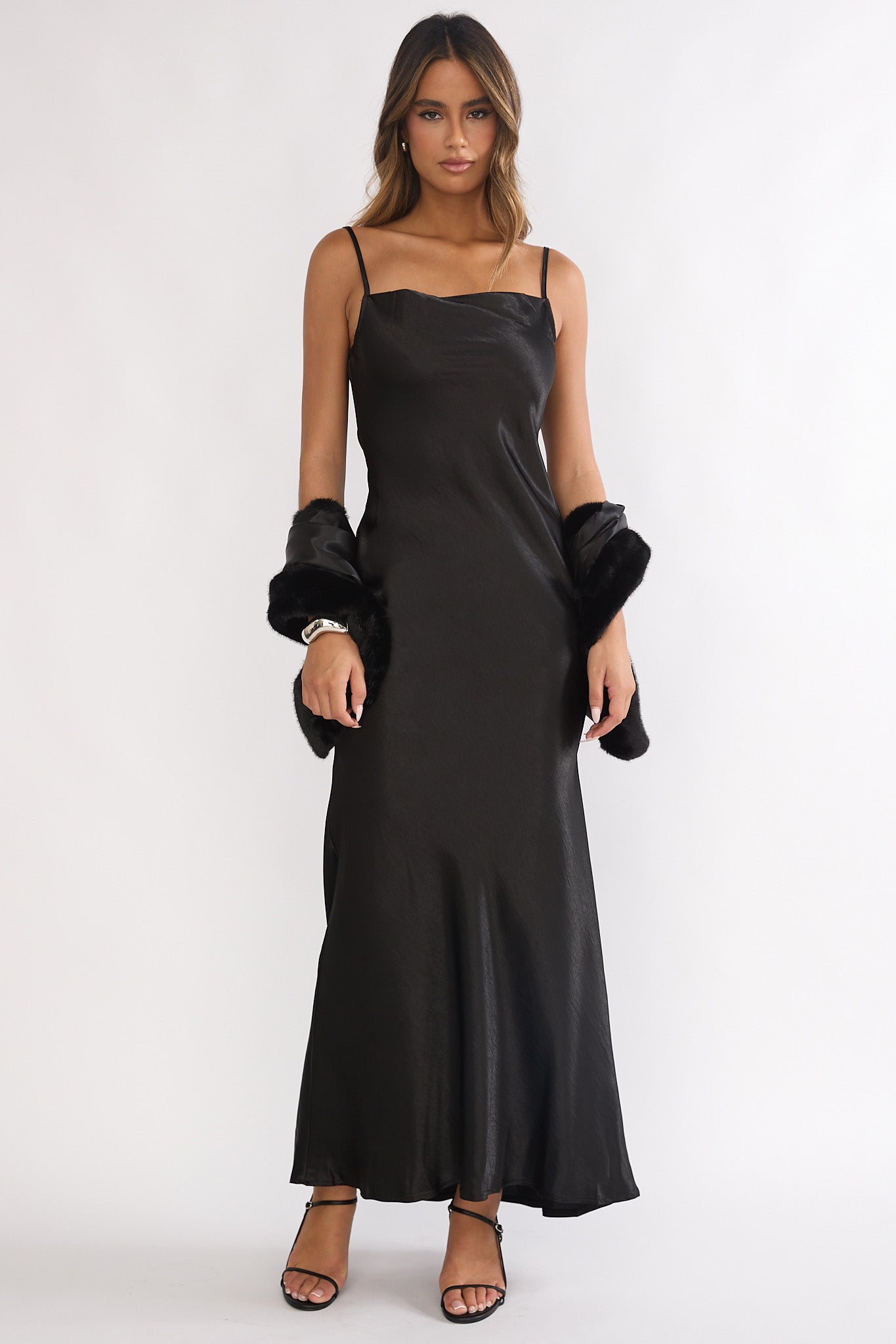 Hadley Scarf Maxi Dress Black