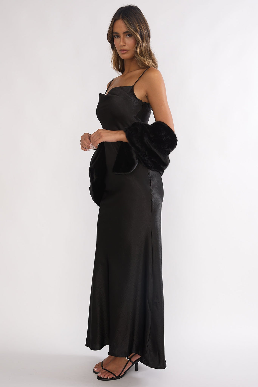 Hadley Scarf Maxi Dress Black