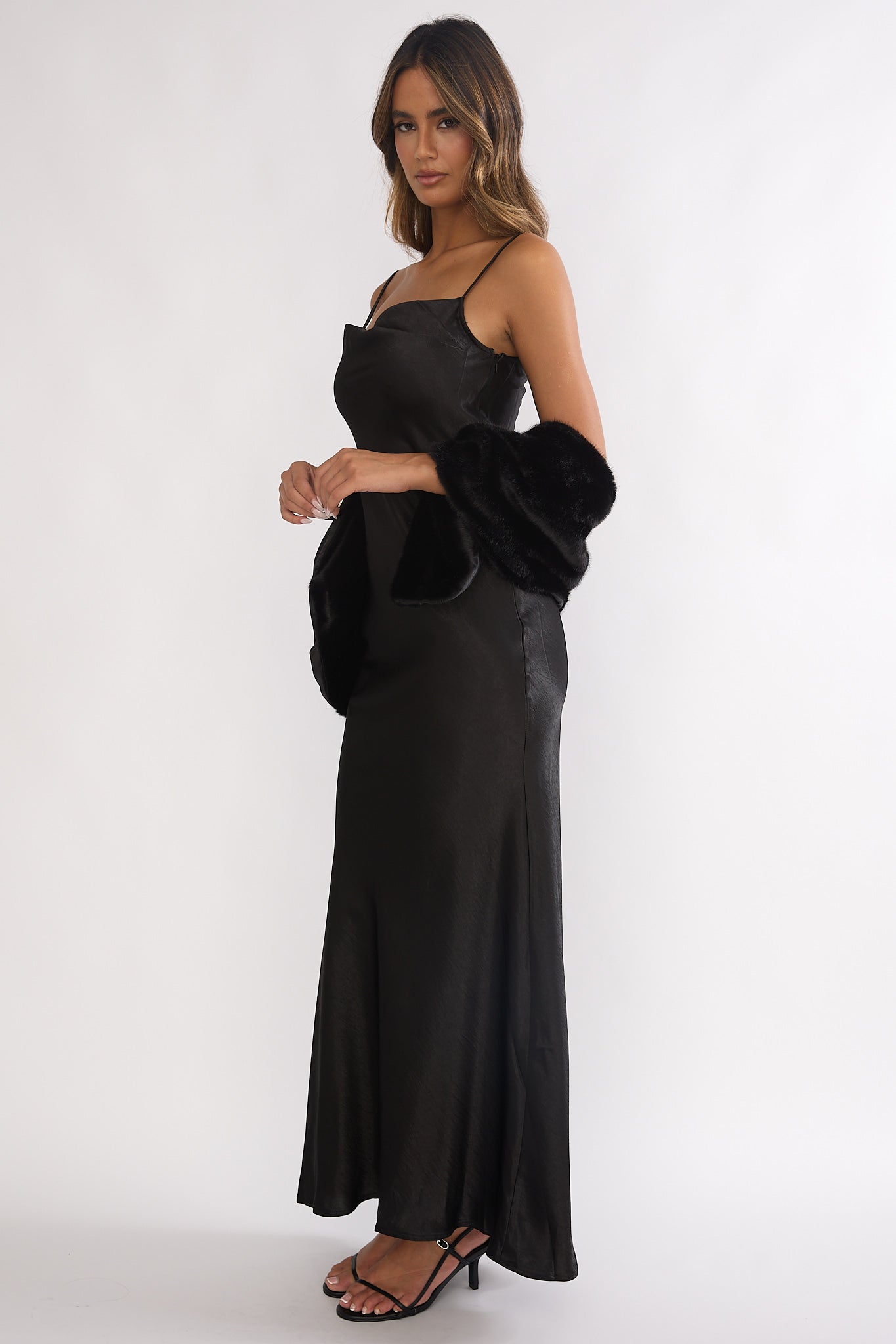 Hadley Scarf Maxi Dress Black