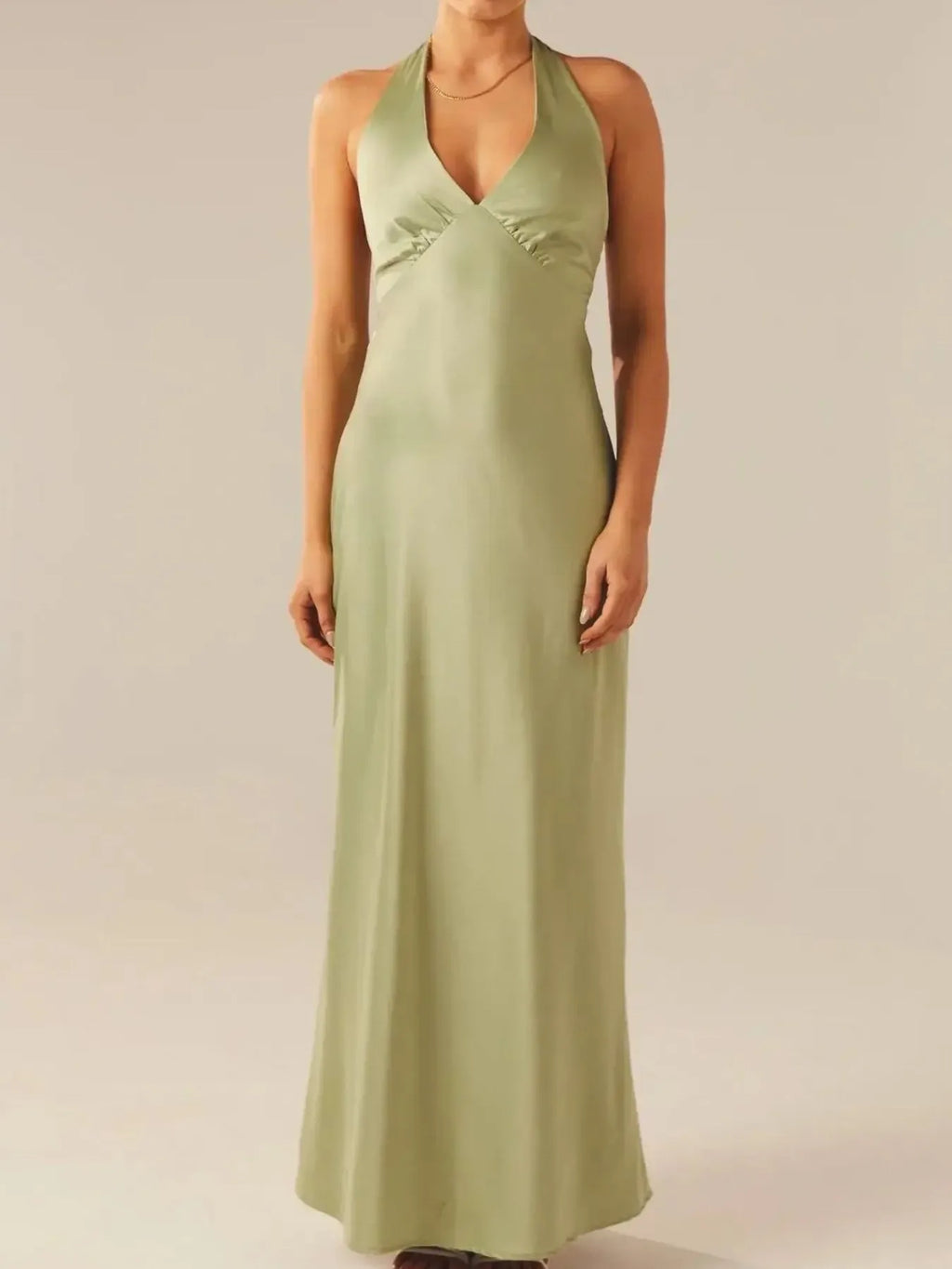 Halter Neck Wrap Maxi Dress