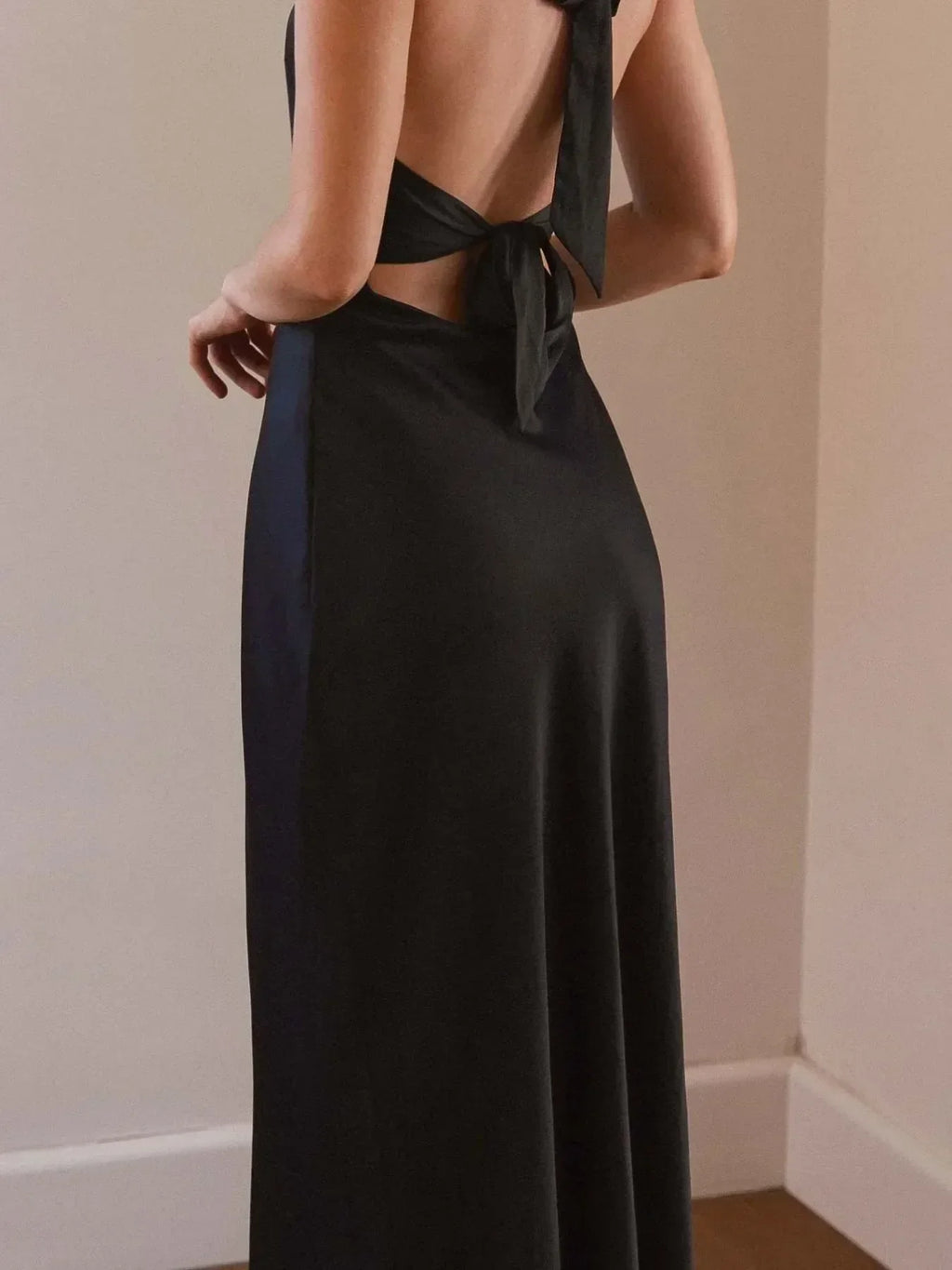 Halter Neck Wrap Maxi Dress
