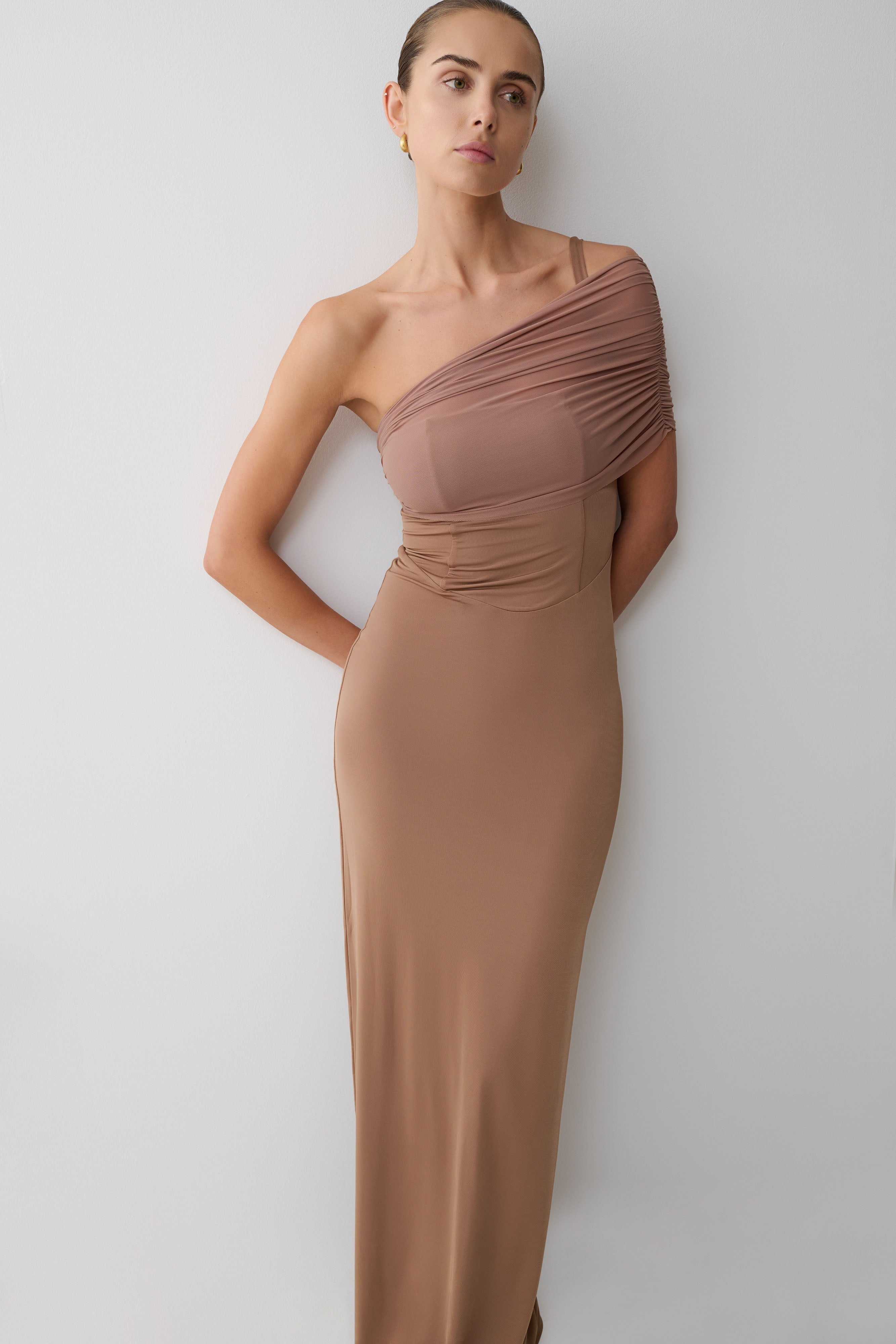 Hanh One Shoulder Maxi Dress