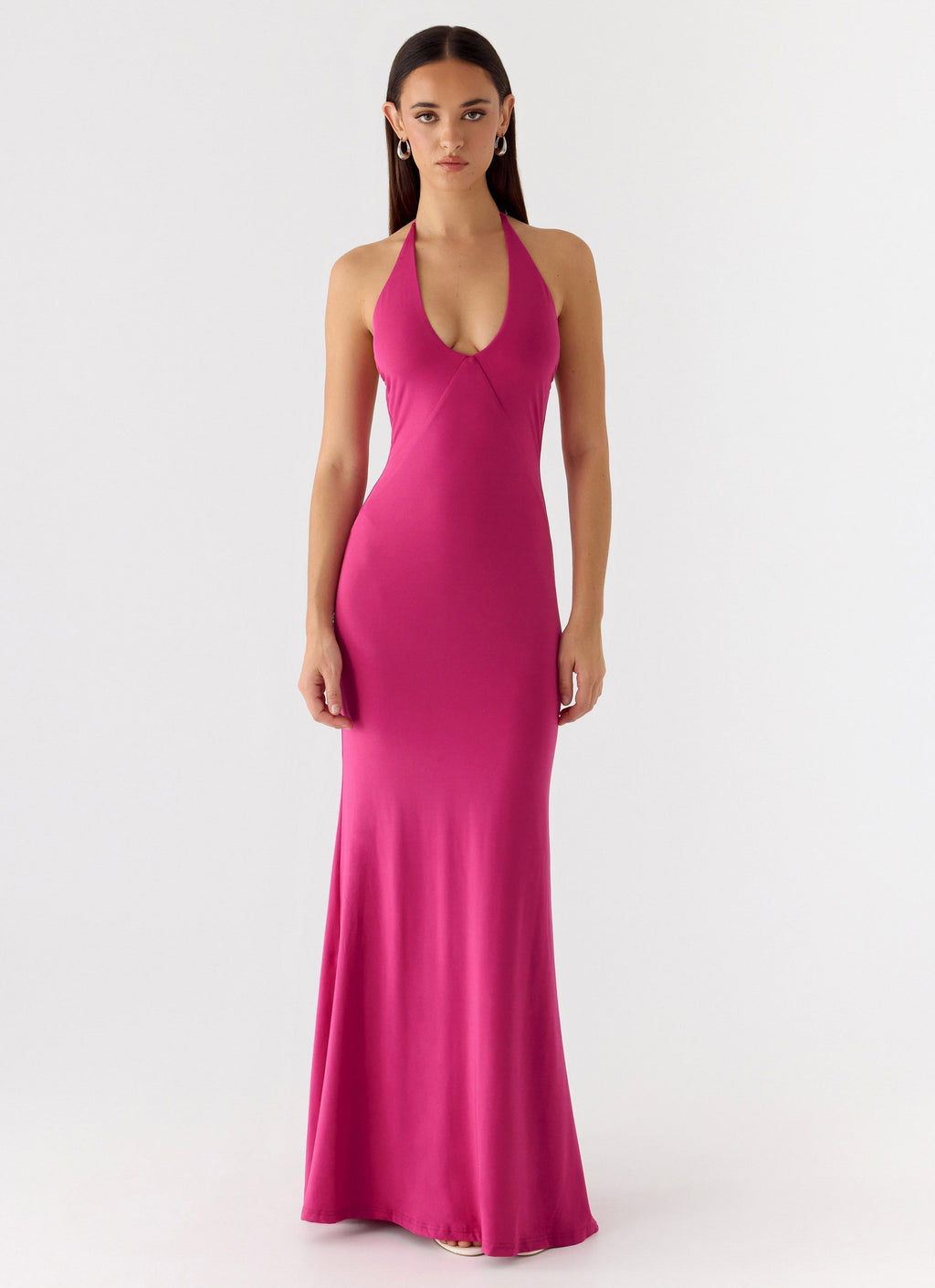 Have Your Attention Maxi Dress Fuchsia
