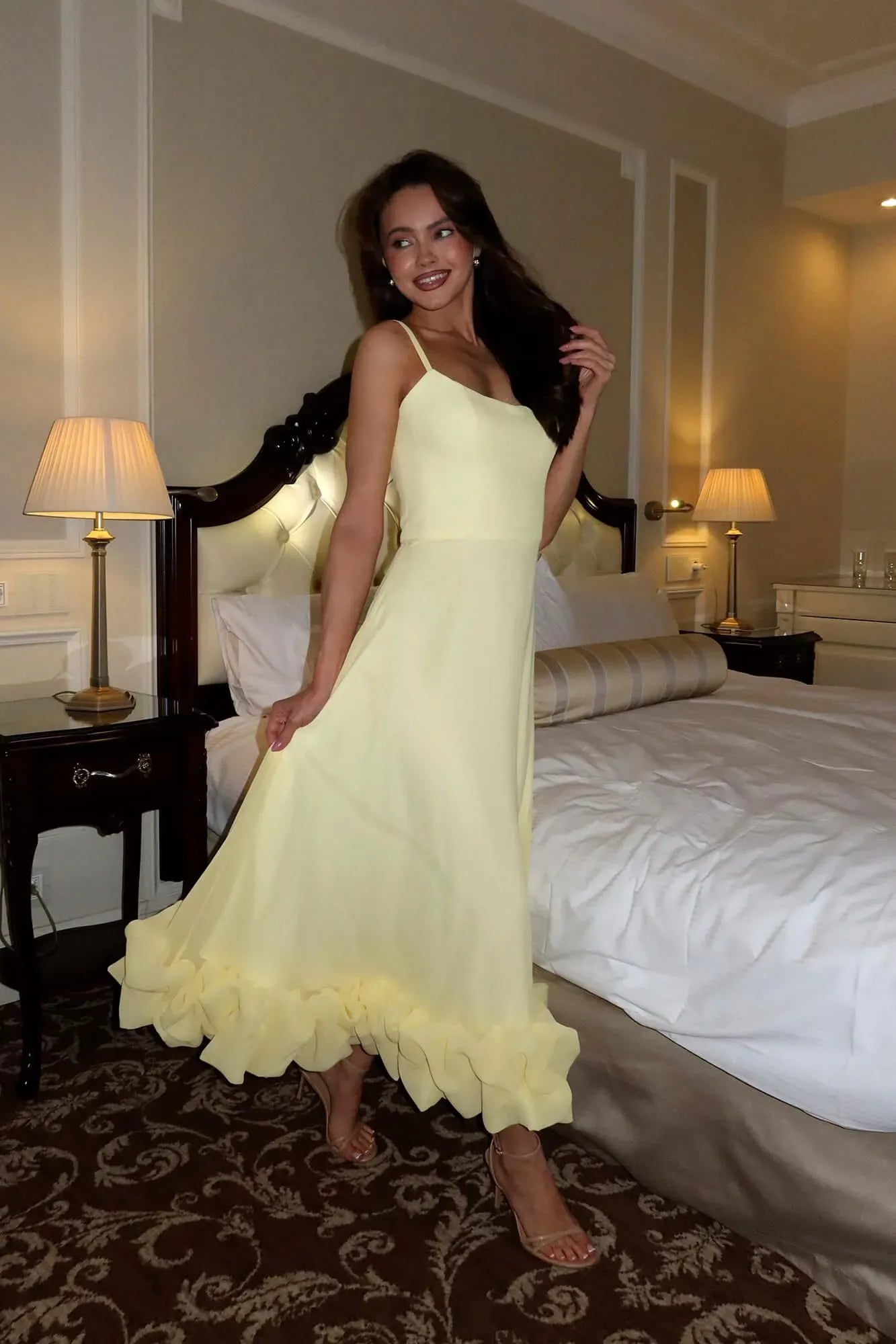 Heather Sleeveless Twirl Midi Dress