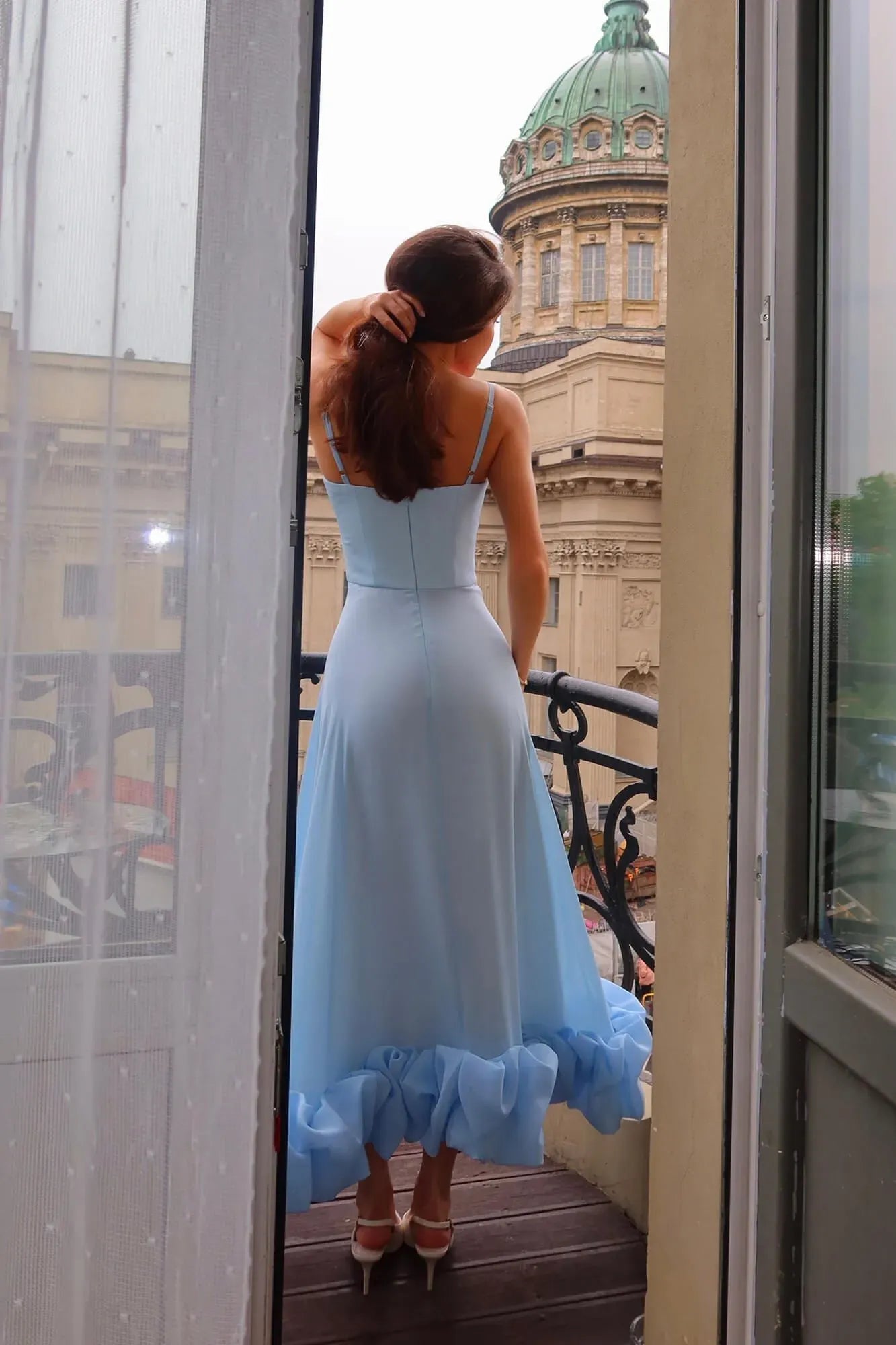 Heather Sleeveless Twirl Midi Dress