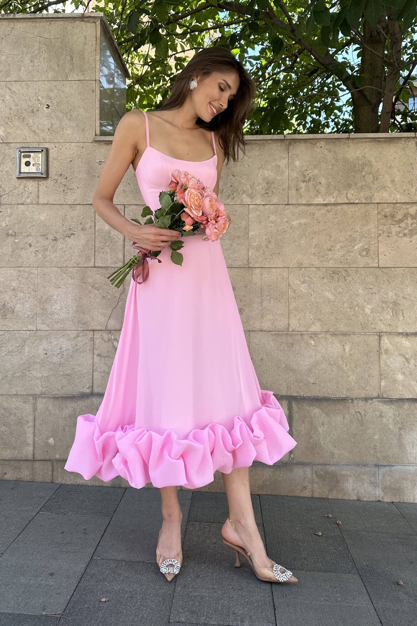 Heather Sleeveless Twirl Midi Dress