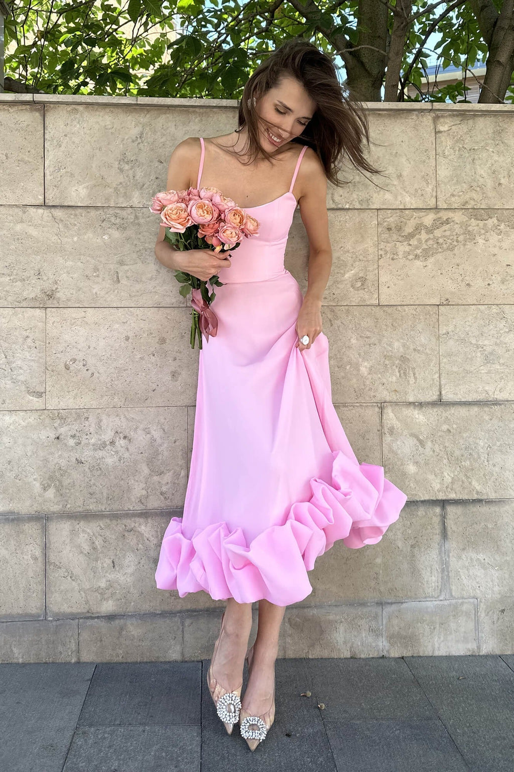 Heather Sleeveless Twirl Midi Dress