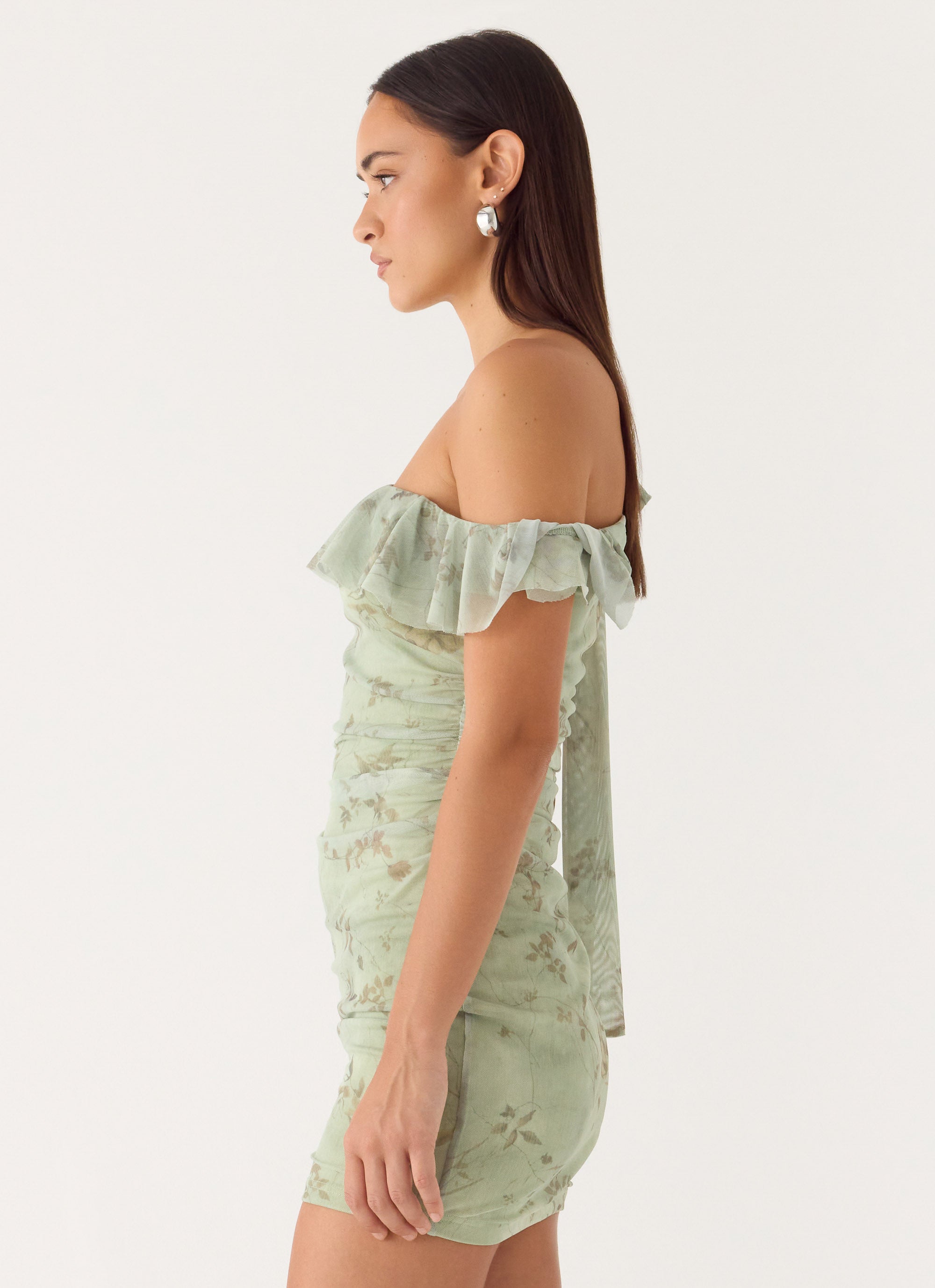 Hidden Gesture Mini Dress Wispy Fern