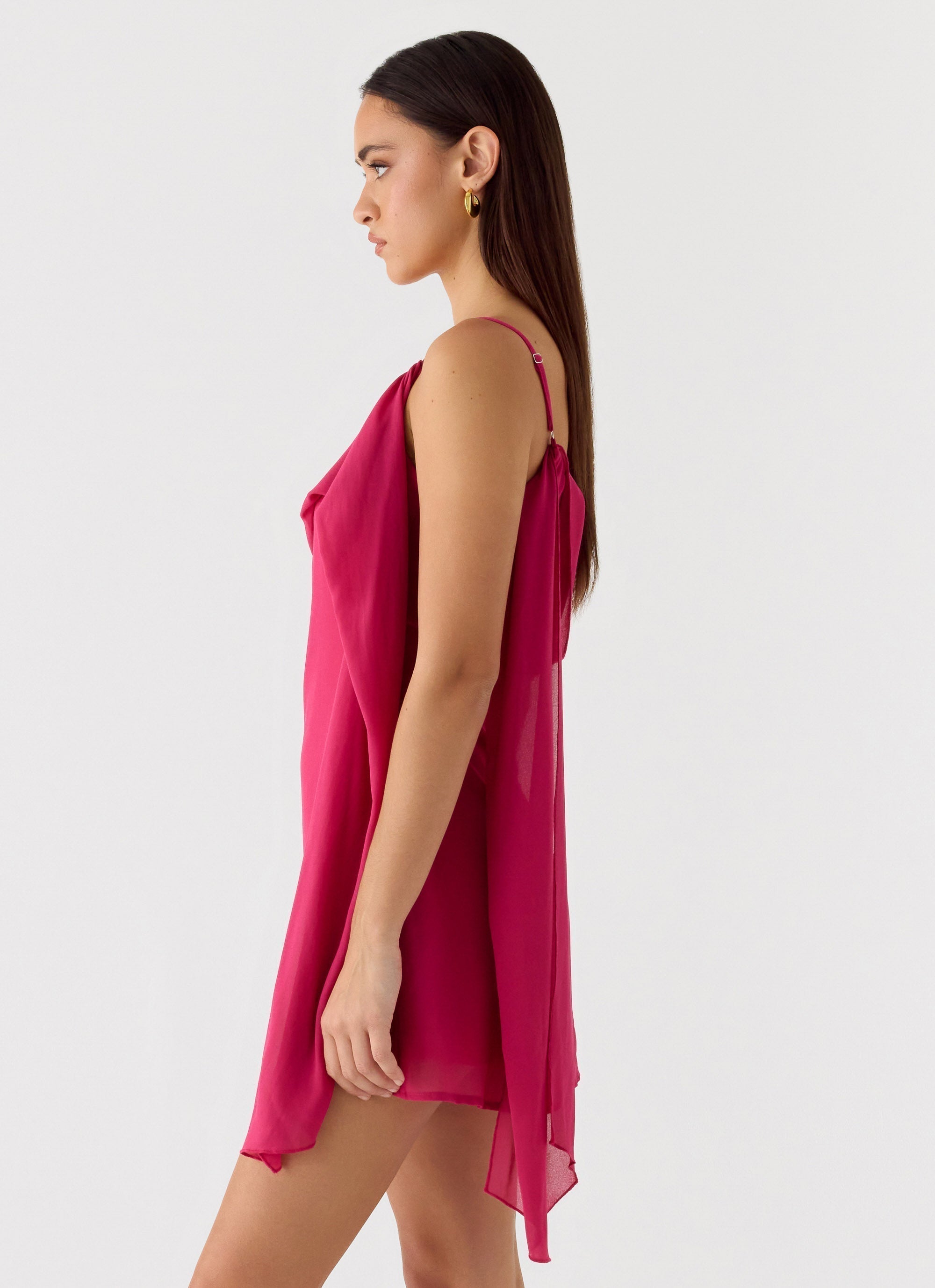 In Your Place Mini Dress Fuchsia