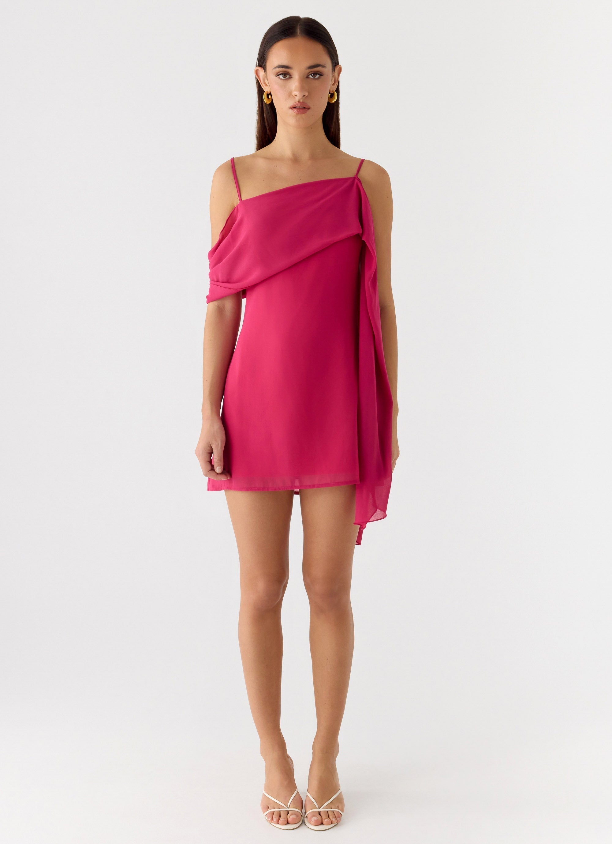 In Your Place Mini Dress Fuchsia