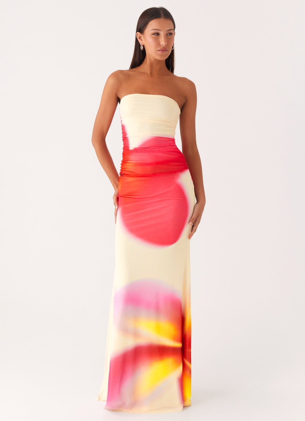 Iroha Strapless Maxi Dress Yellow