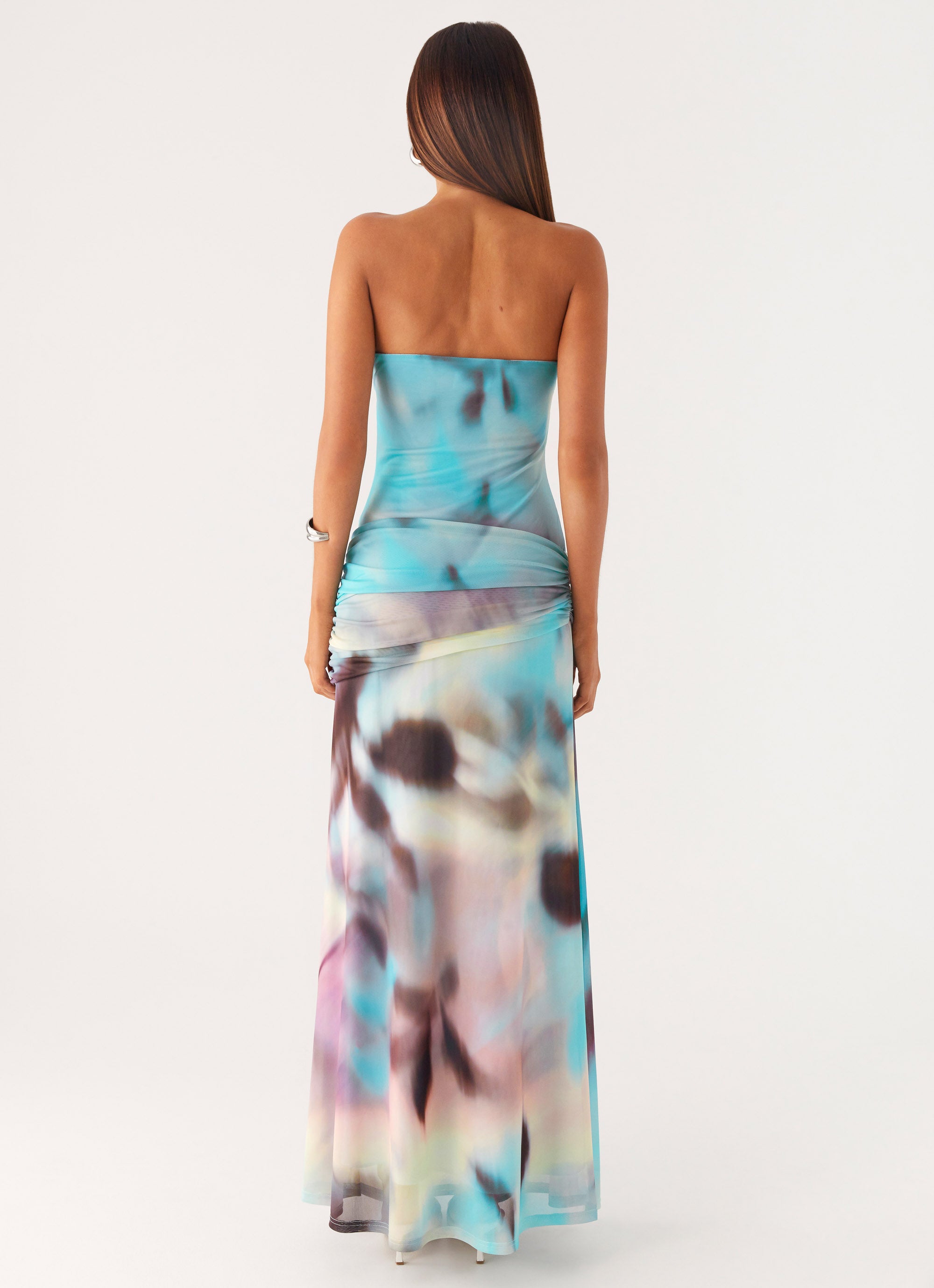 Isle Escape Mesh Maxi Dress Sea Splash