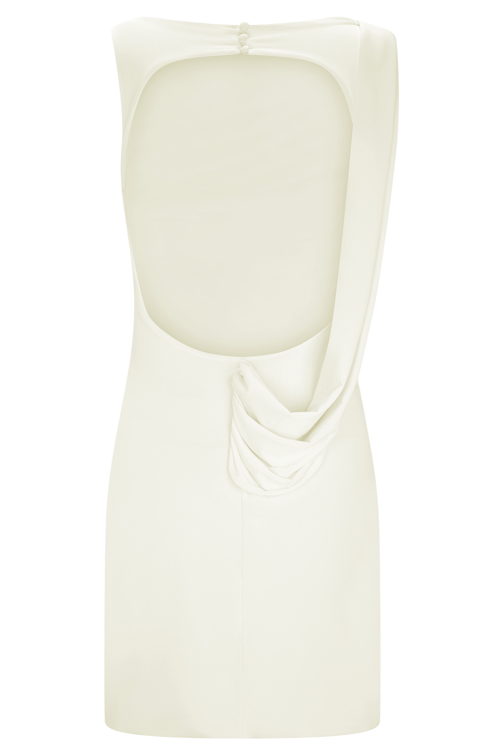 Ivory Drape Mini Dress