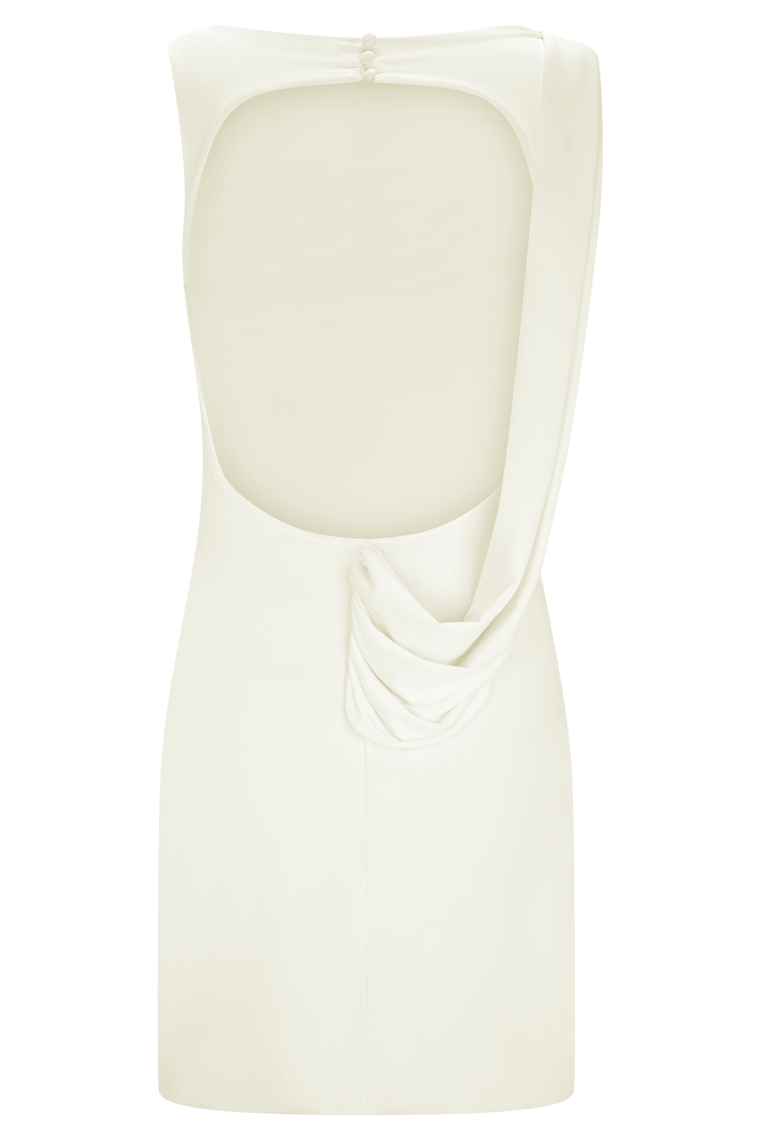 Ivory Drape Mini Dress