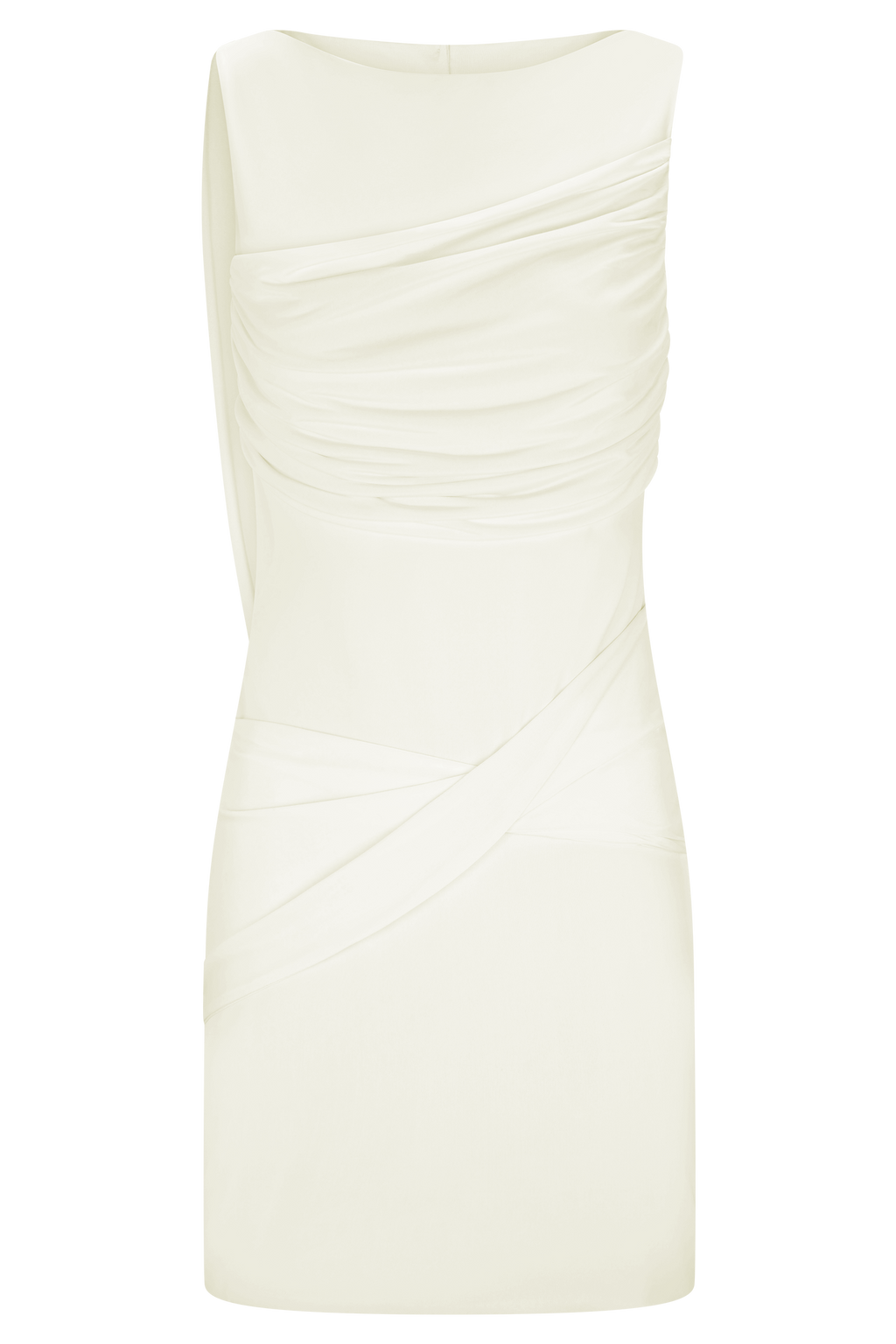 Ivory Drape Mini Dress