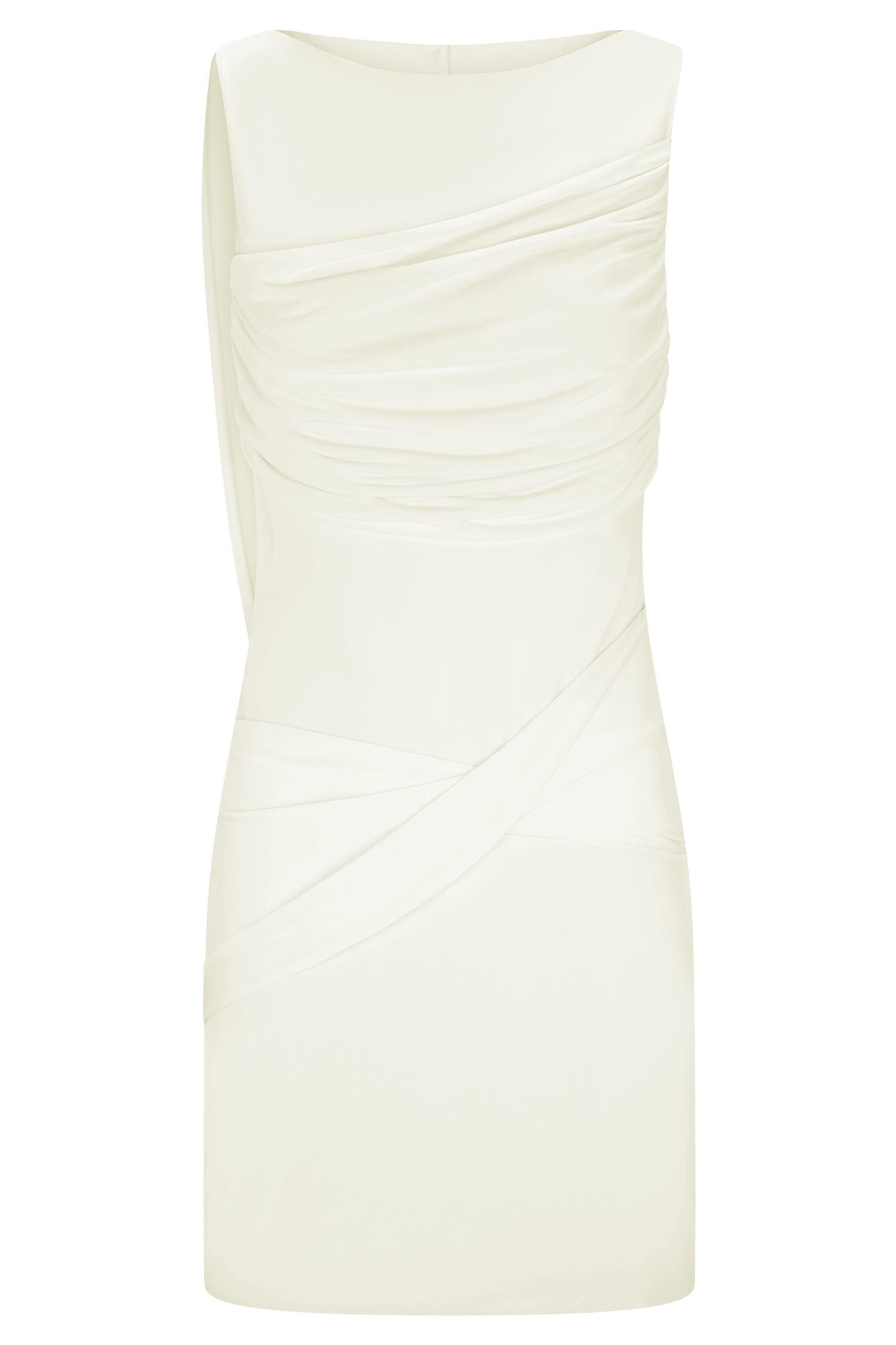 Ivory Drape Mini Dress