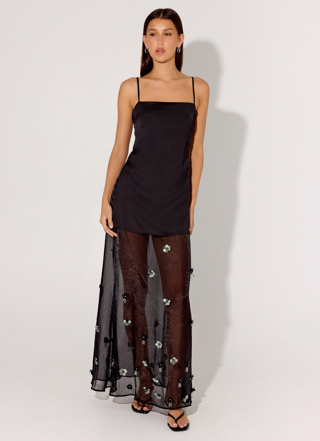 Jesiah Embellished Maxi Dress Black