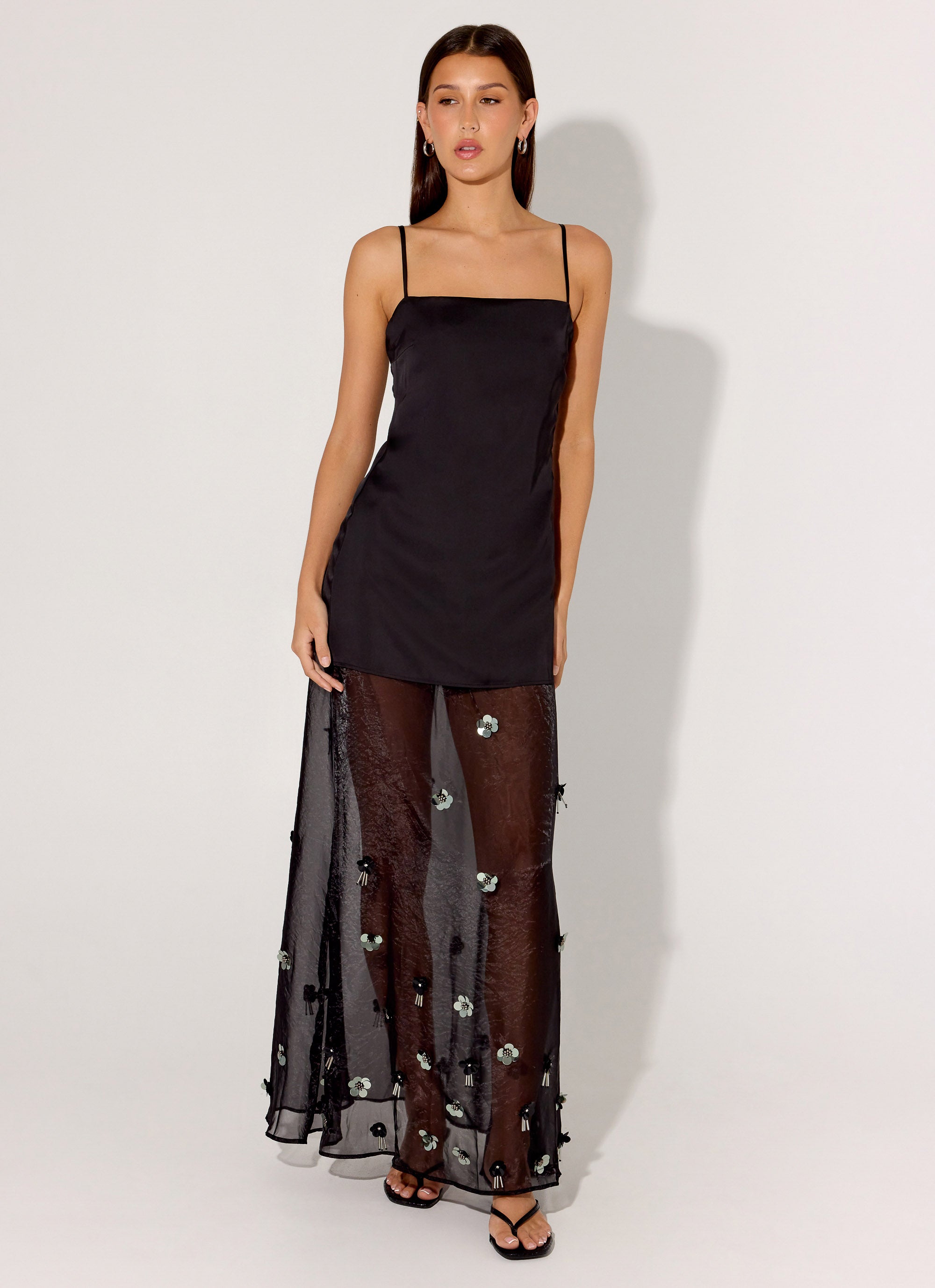 Jesiah Embellished Maxi Dress Black