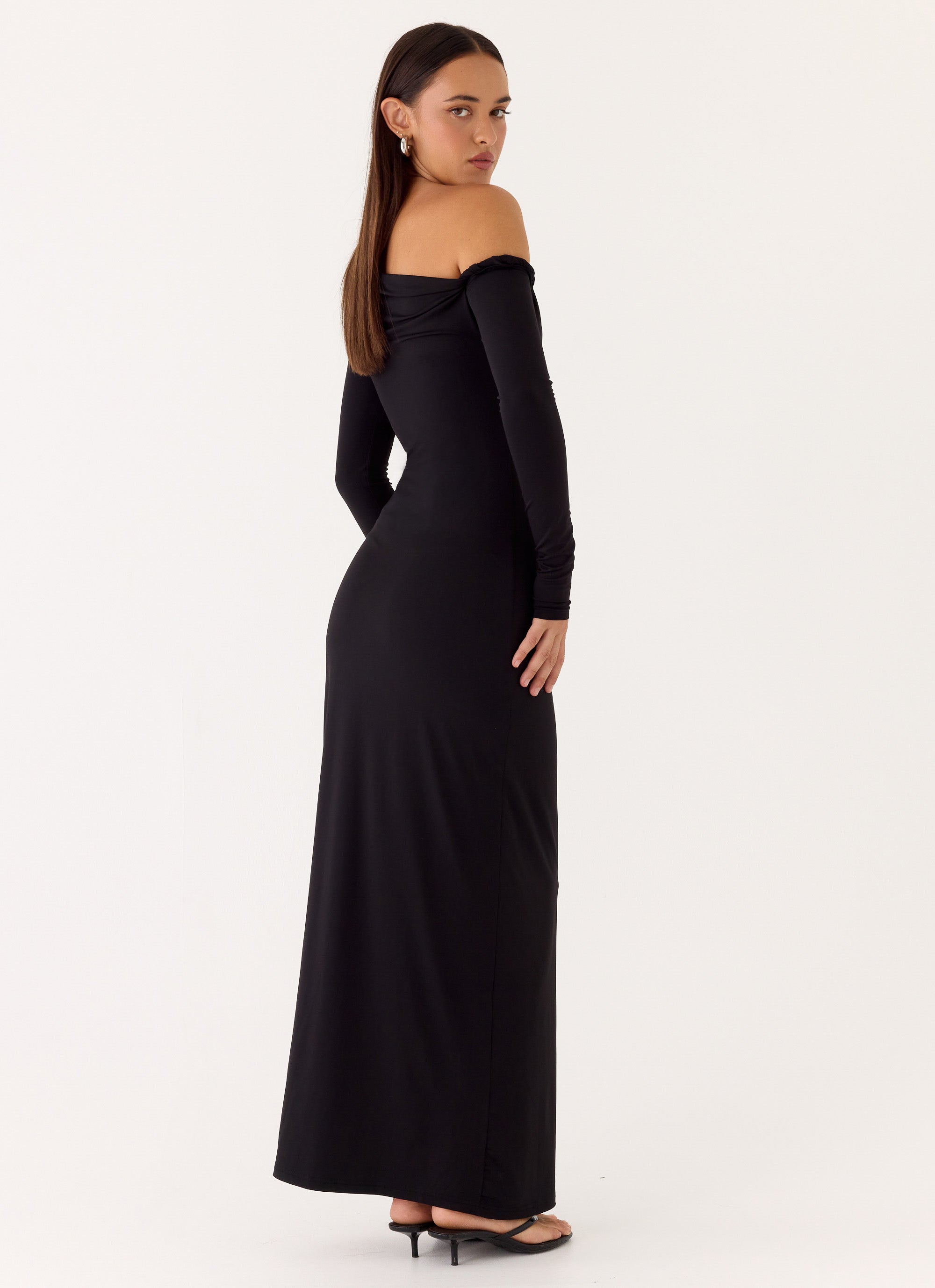 Jordana Twist Maxi Dress Black