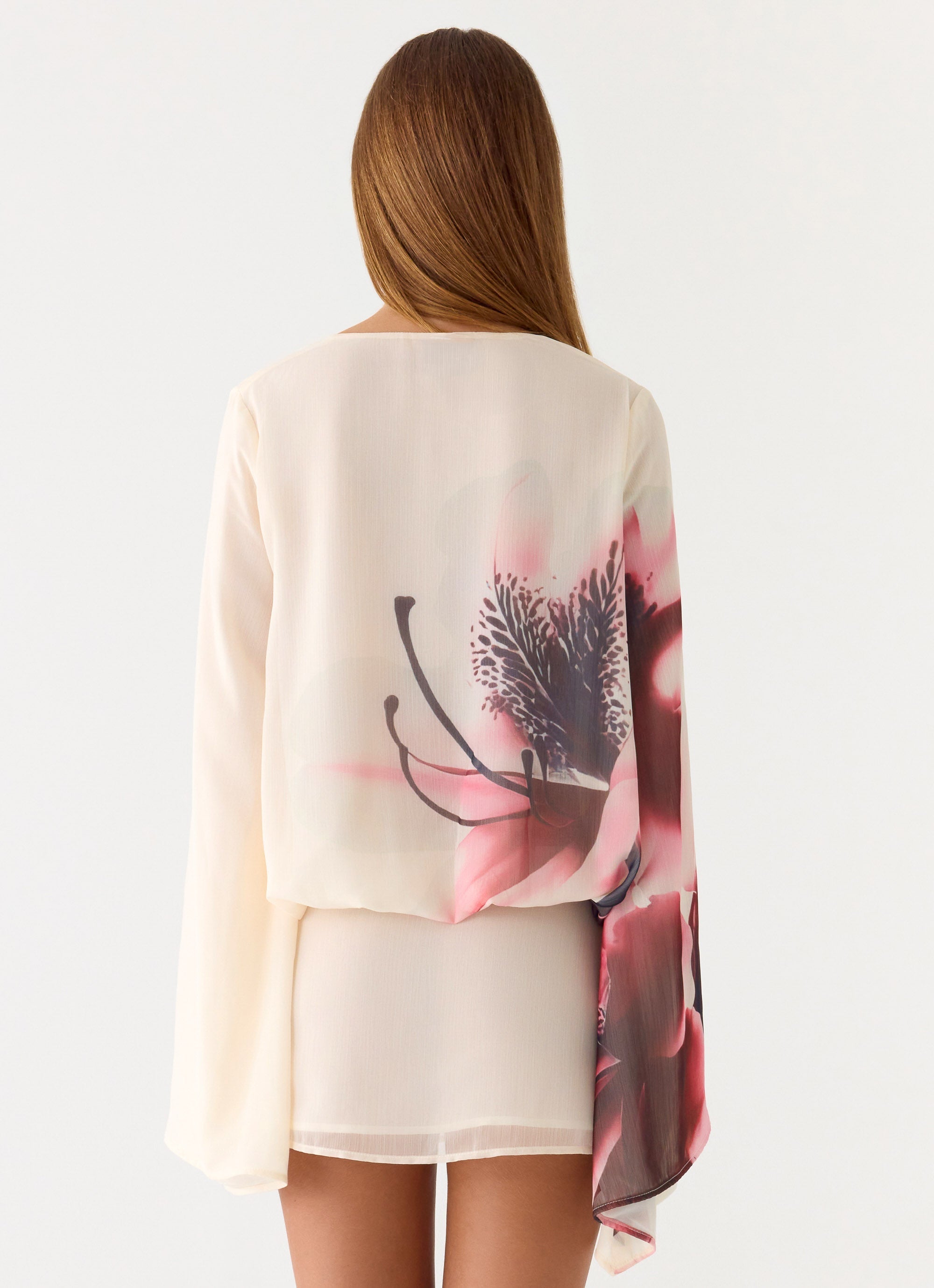Junia Long Sleeve Mini Dress White