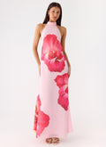 Len Maxi Dress Pink Floral Spritz