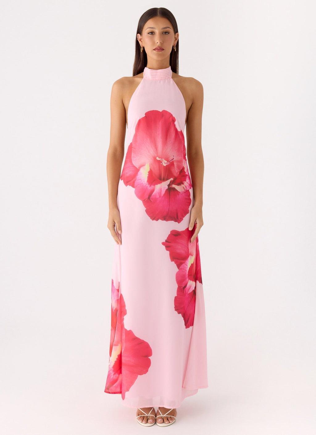 Len Maxi Dress Pink Floral Spritz