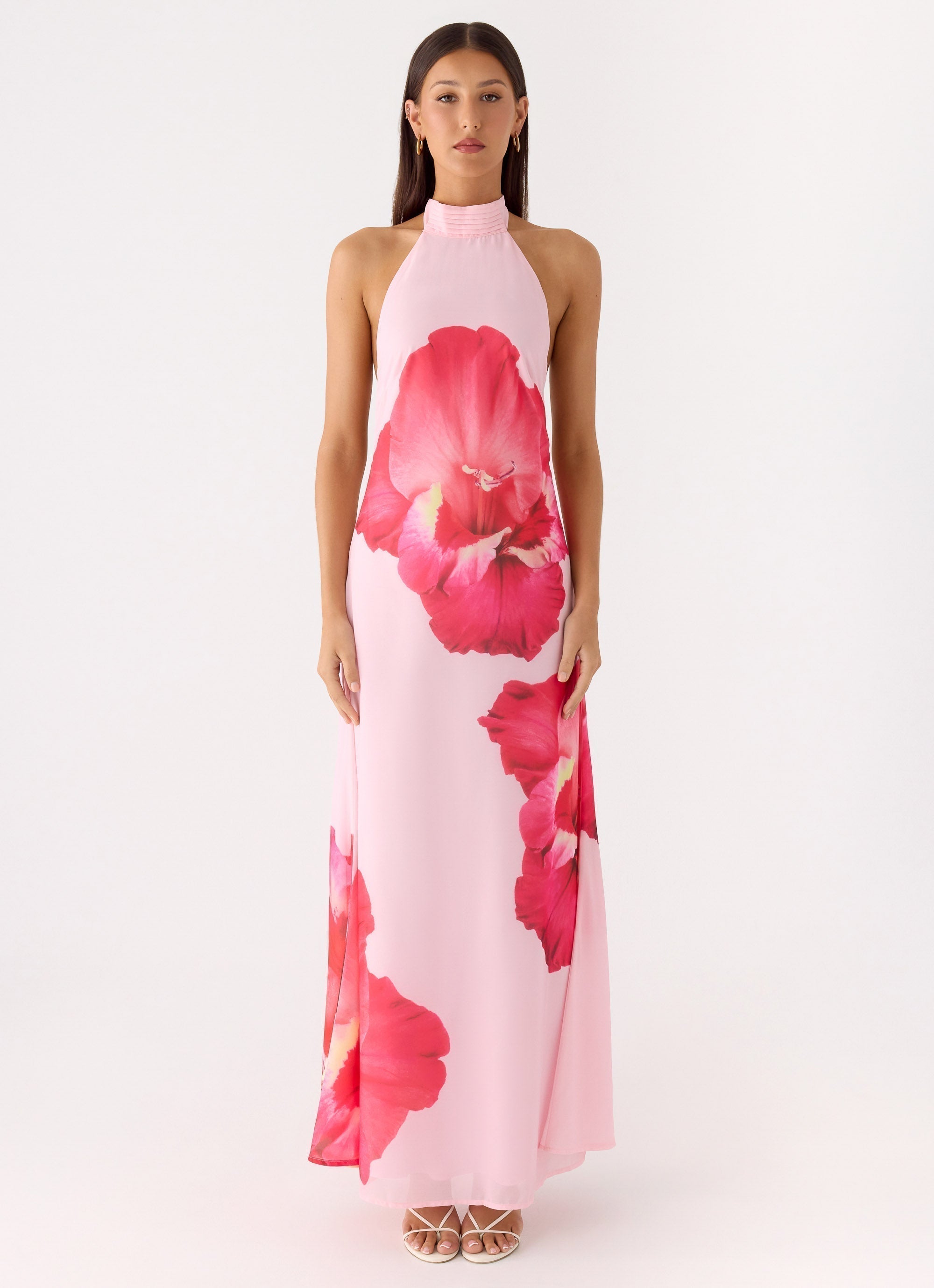 Len Maxi Dress Pink Floral Spritz