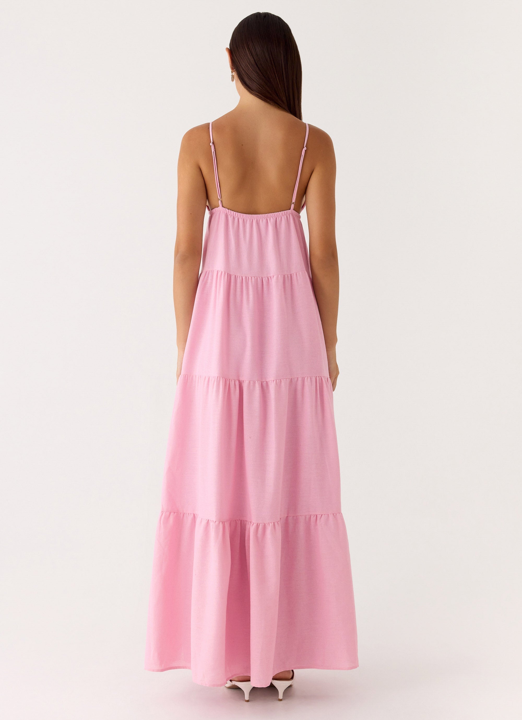 Lotty Linen Maxi Dress Pink