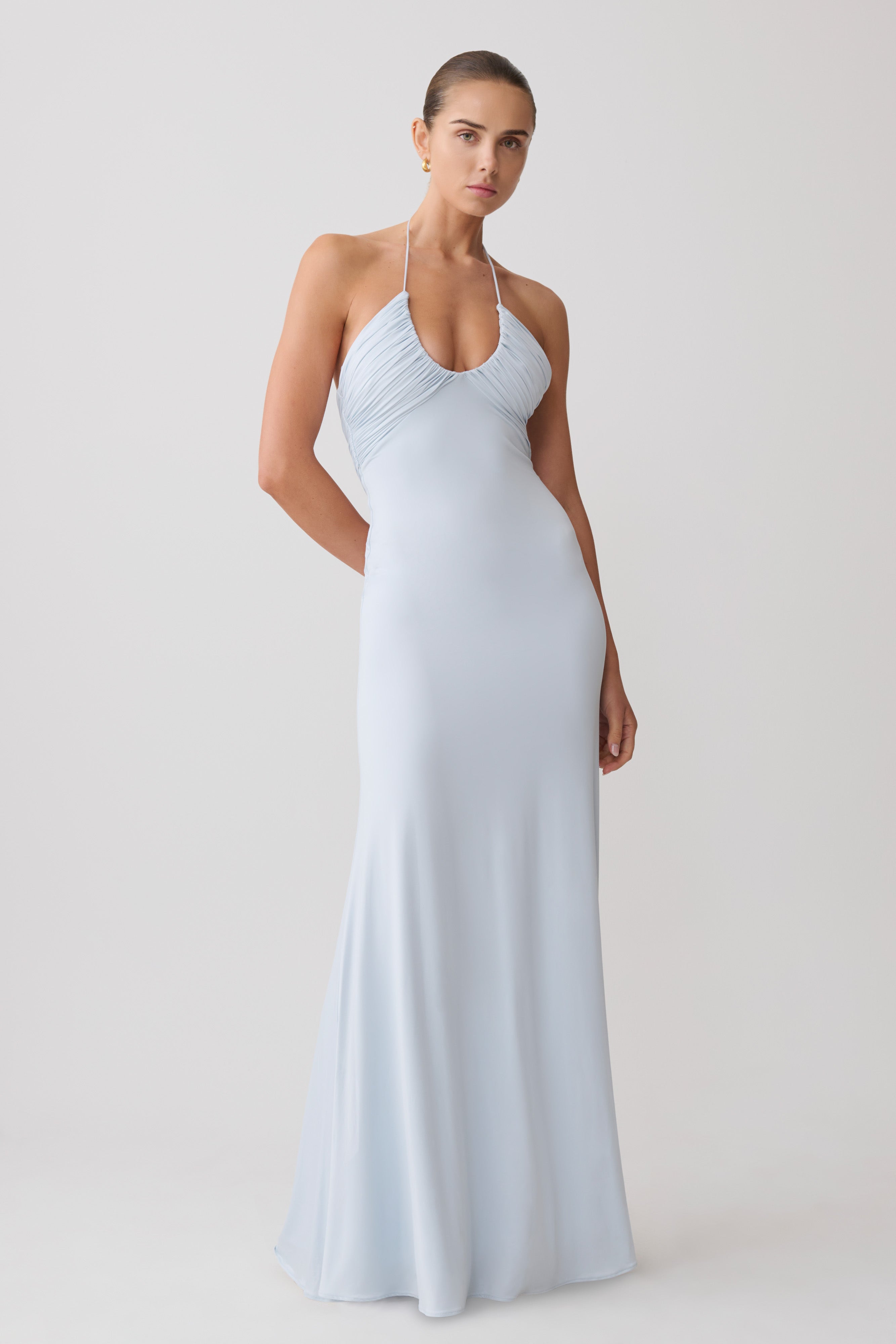 Maely Gathered Maxi Dress