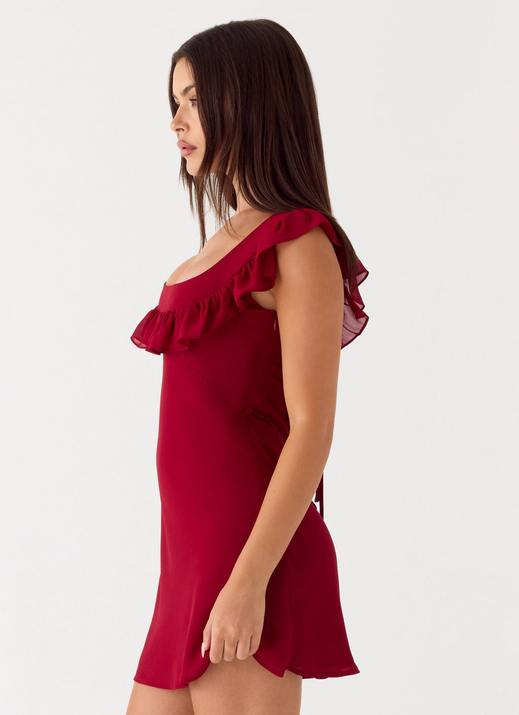 Malina Mini Dress Deep Red