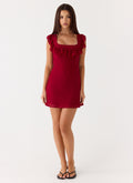 Malina Mini Dress Deep Red
