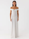 Melany Maxi Dress White Polkadot