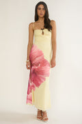 Moonlit Asymmetry Maxi Dress Floral