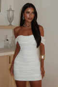 Nara Dress - White Sequin