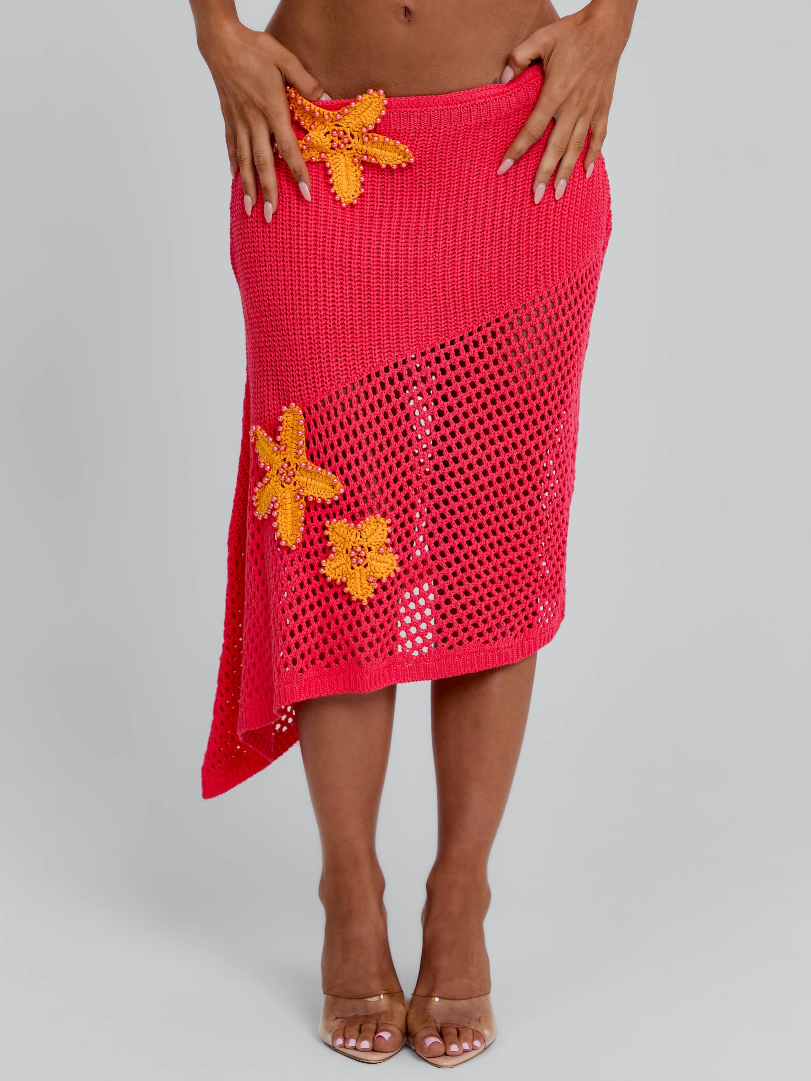Natalie Coral Maxi Skirt