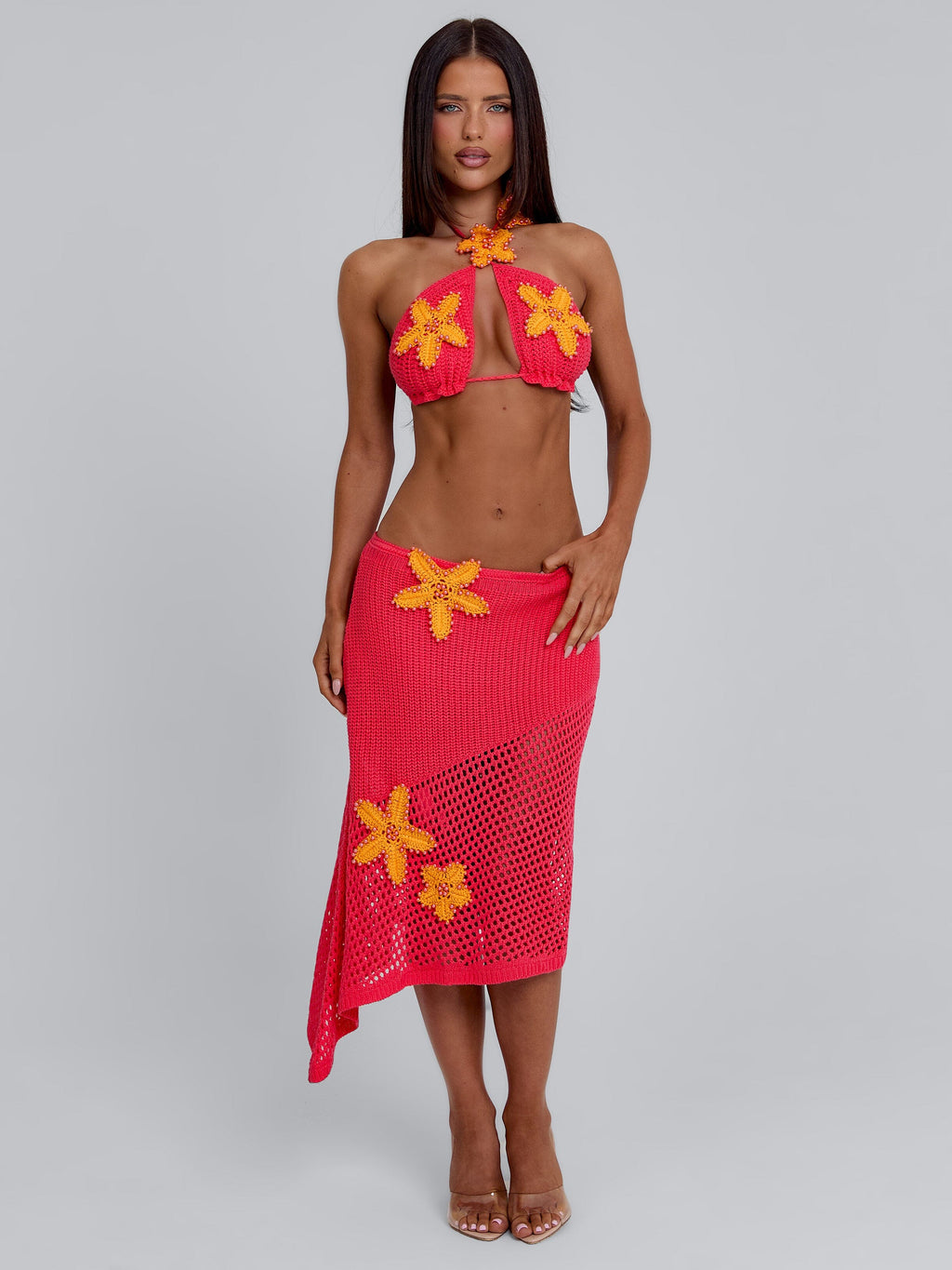 Natalie Coral Maxi Skirt