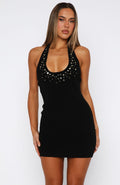 Noir Halo Knit Mini Dress
