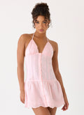 Non Stop Halter Mini Dress Pink