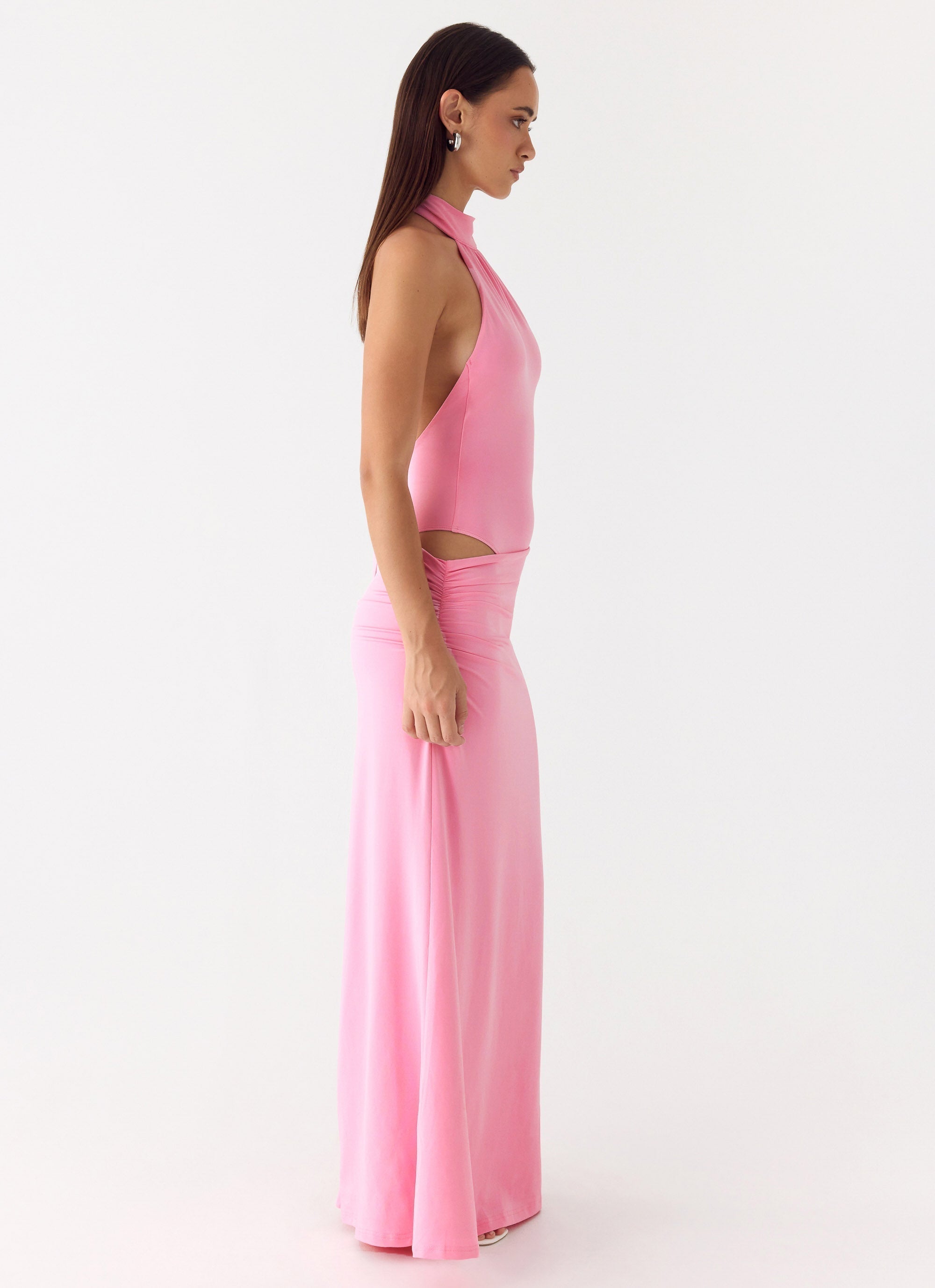 On My Way Bodysuit Maxi Dress Pink