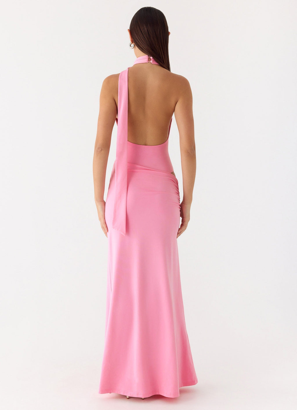 On My Way Bodysuit Maxi Dress Pink
