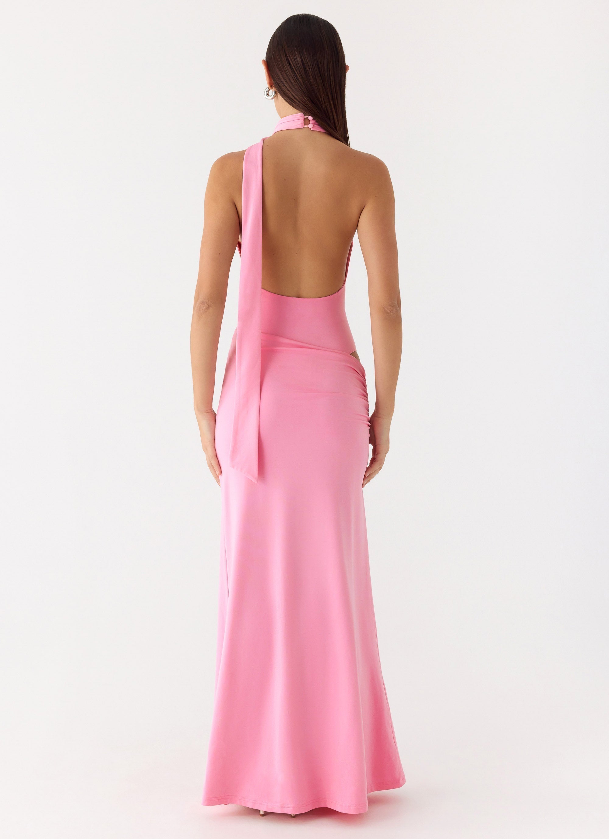 On My Way Bodysuit Maxi Dress Pink